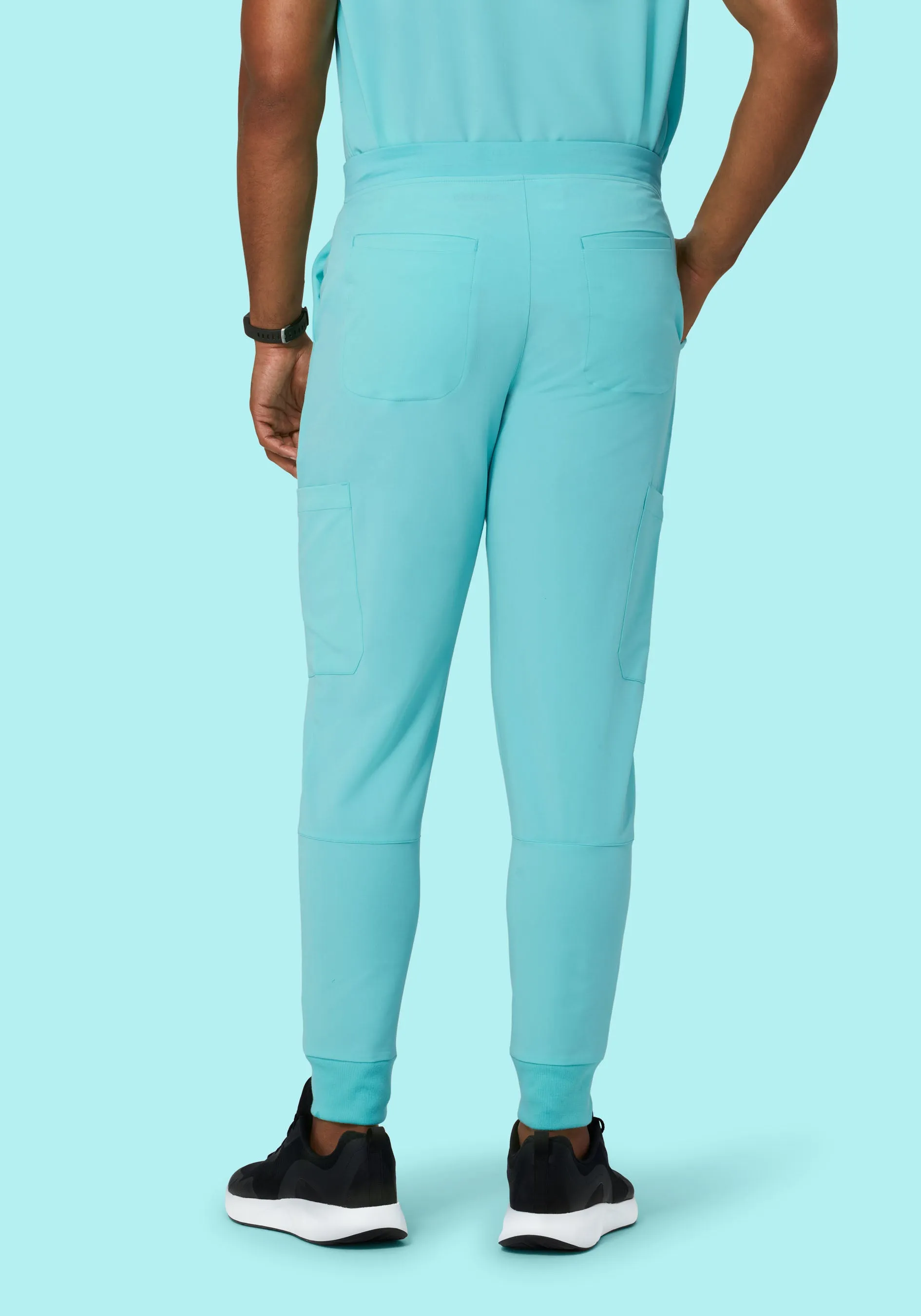 7 Pocket Joggers Aqua