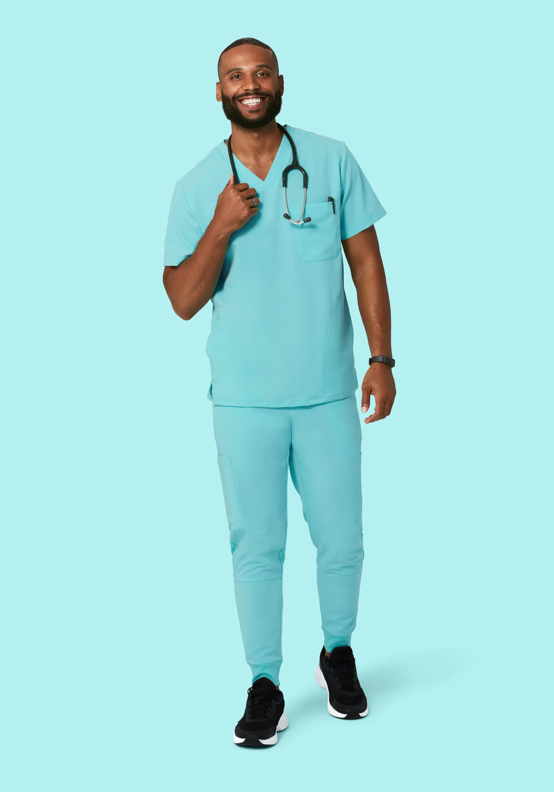 7 Pocket Joggers Aqua