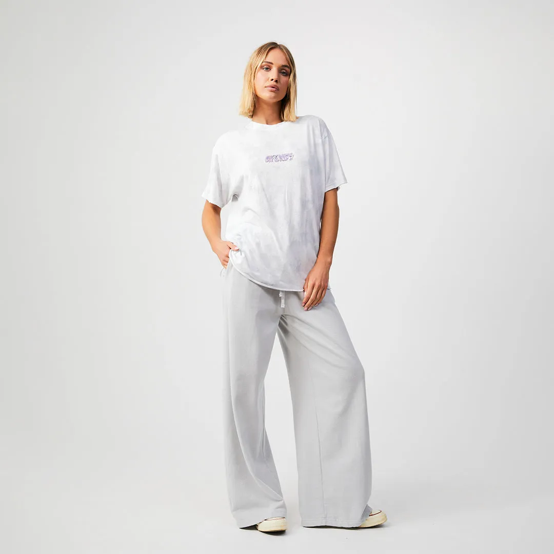 AFENDS Womens Pearla - Oversized T-Shirt - Smoke Wash
