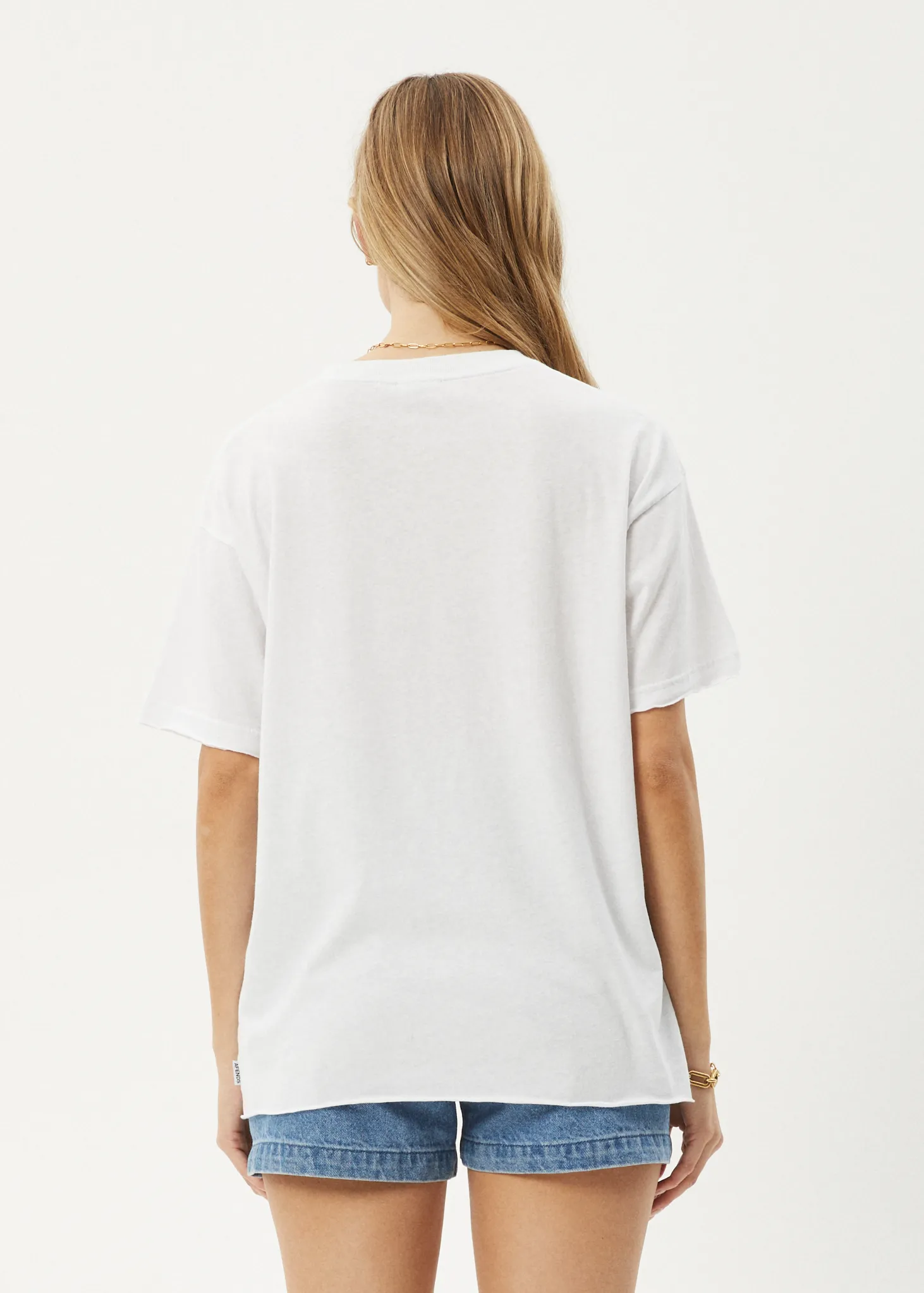 AFENDS Womens Rodeo - Oversized Tee - White