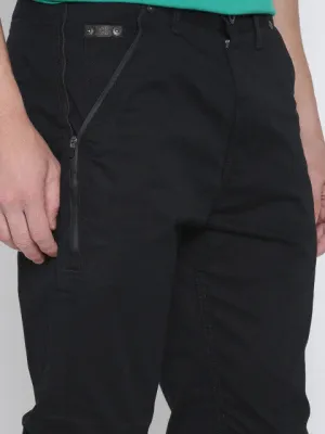 Being Human Clothing Men Black Solid Regular Fit Chinos