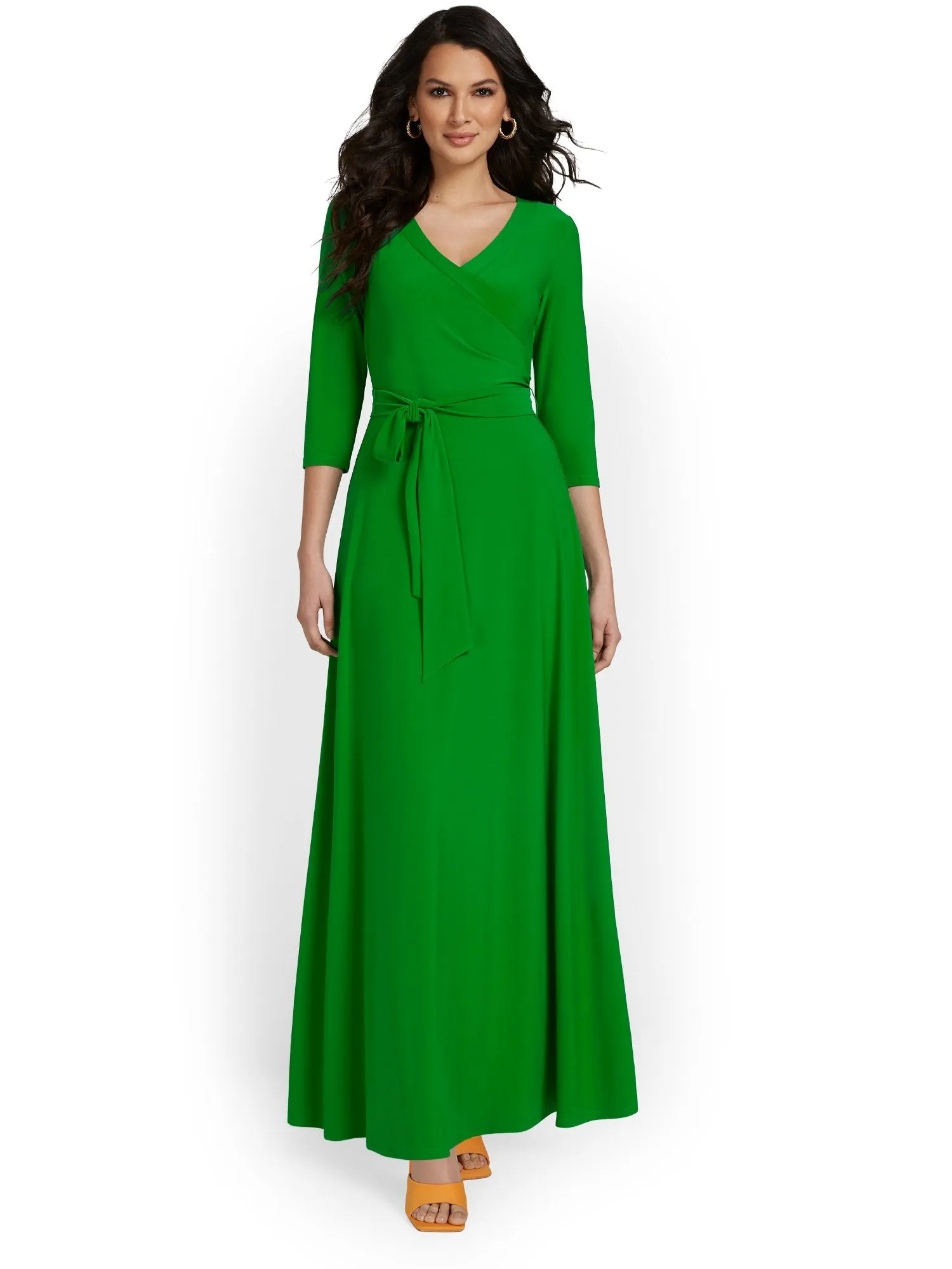 Belted Wrap Maxi Dress