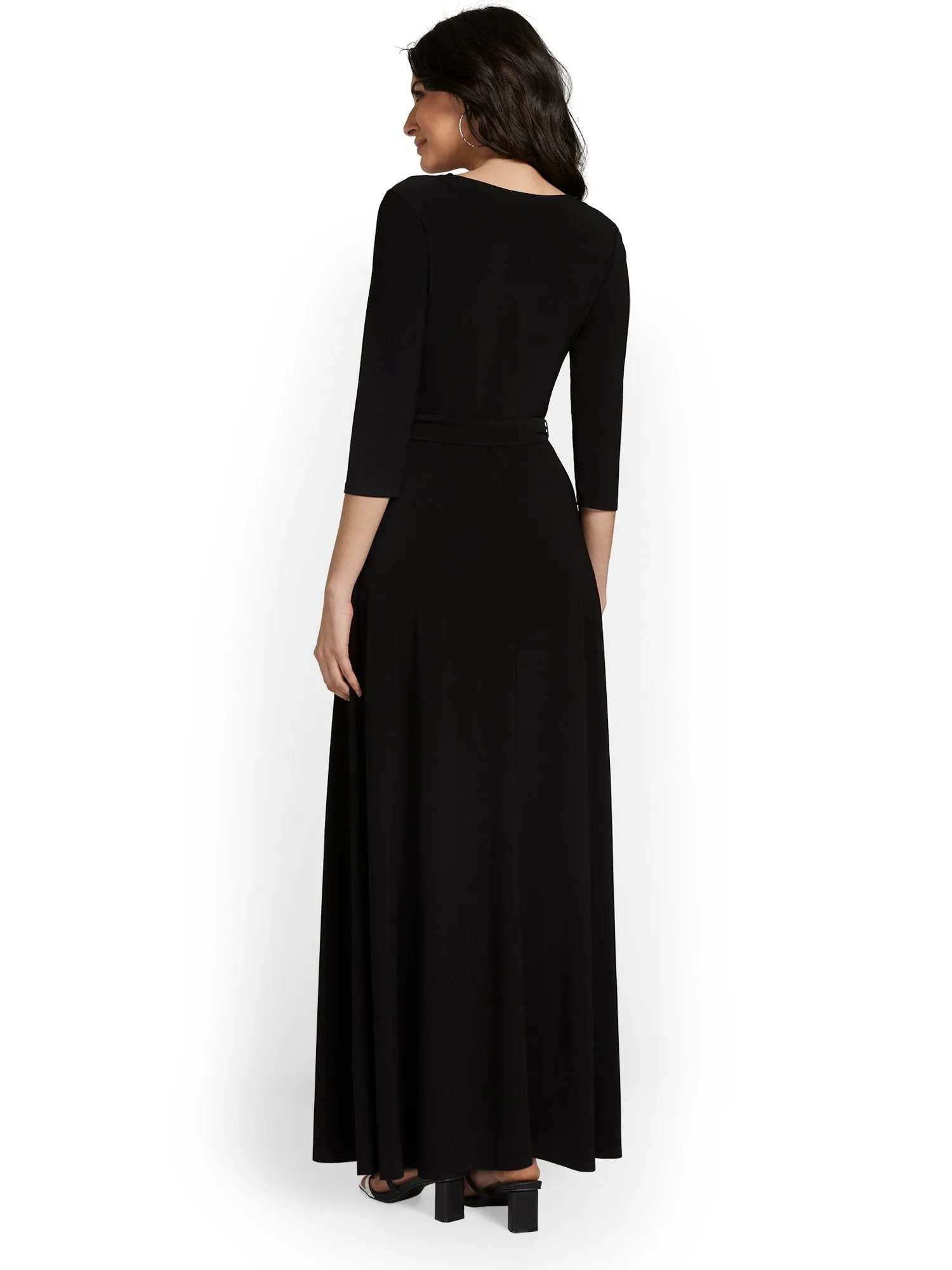 Belted Wrap Maxi Dress