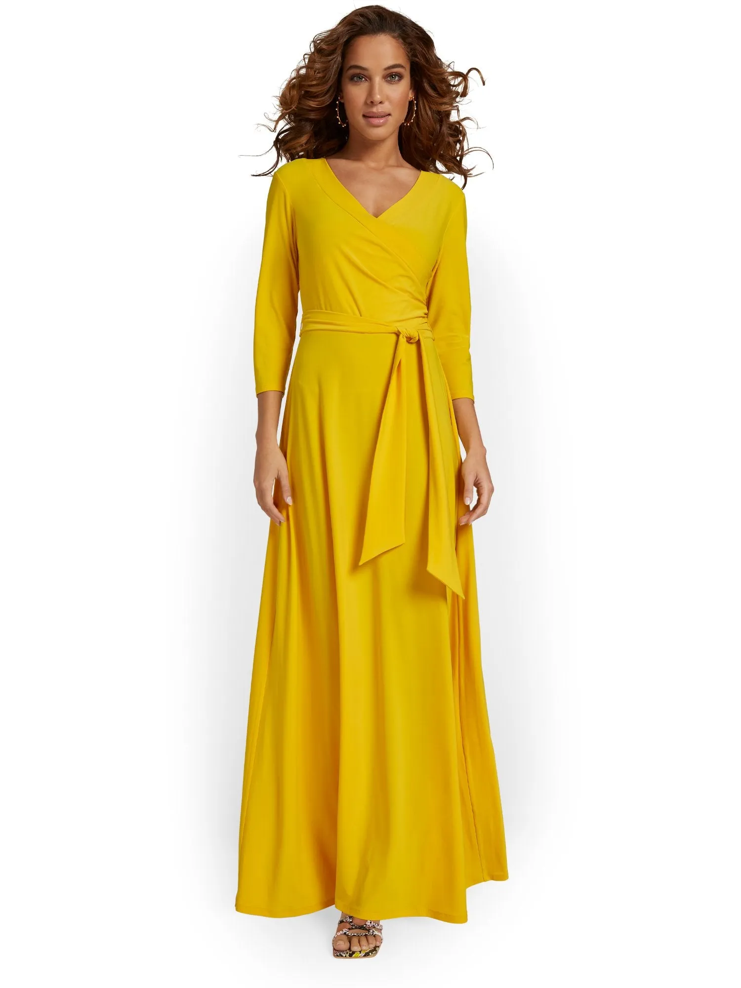 Belted Wrap Maxi Dress