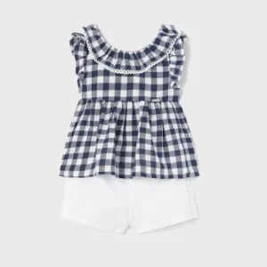 Blouse & shorts set: Navy