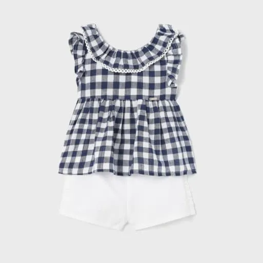 Blouse & shorts set: Navy