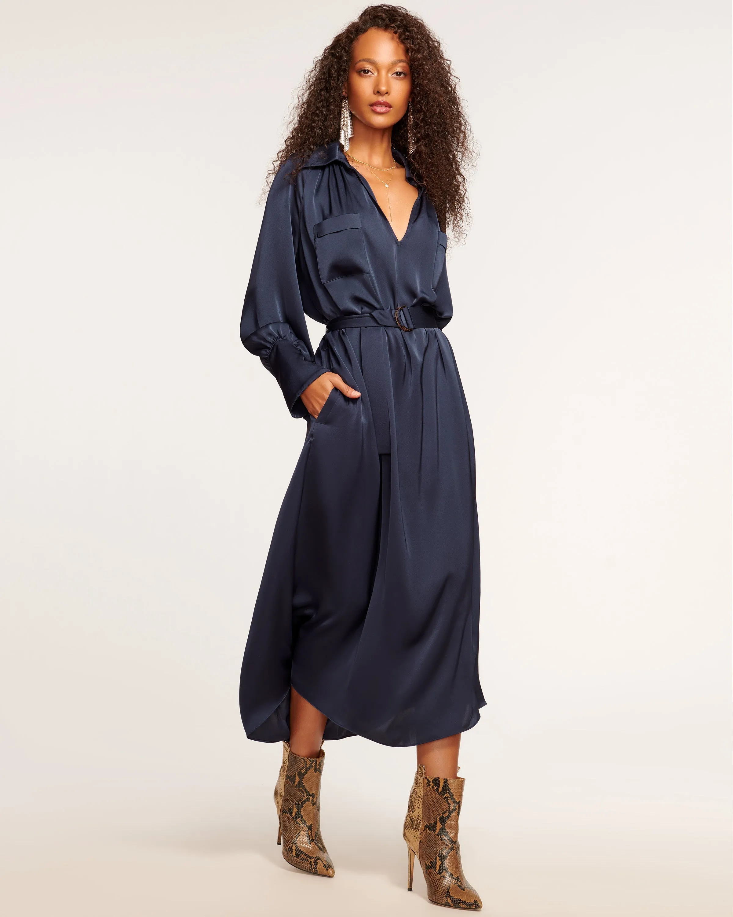 Cecilia Belted Midi Dress
