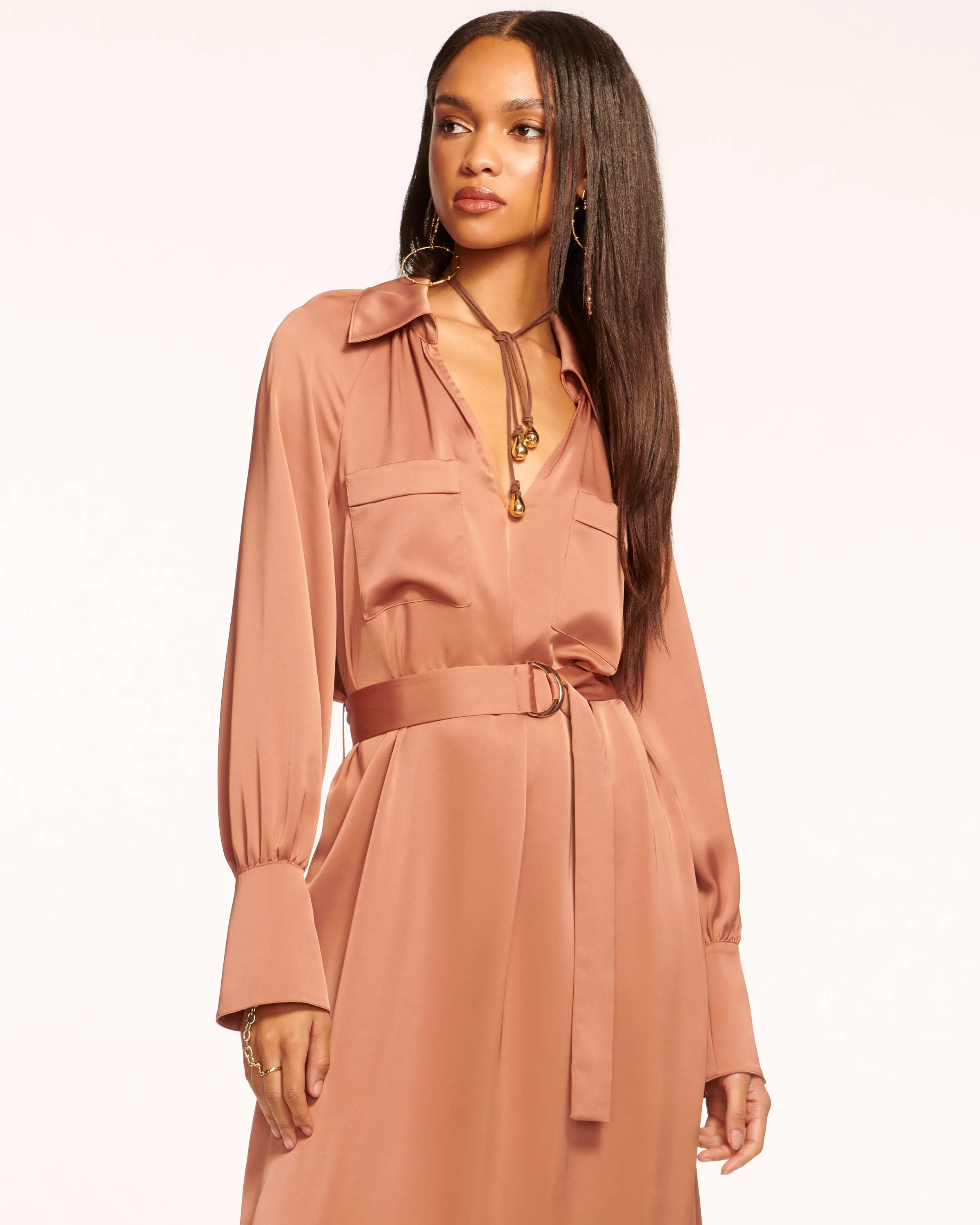 Cecilia Belted Midi Dress