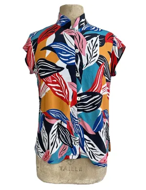 Colorful Tropical Leaves Vintage Style Tea Timer Top