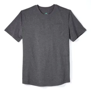 Everyday Tee with Pocket in Heather Black