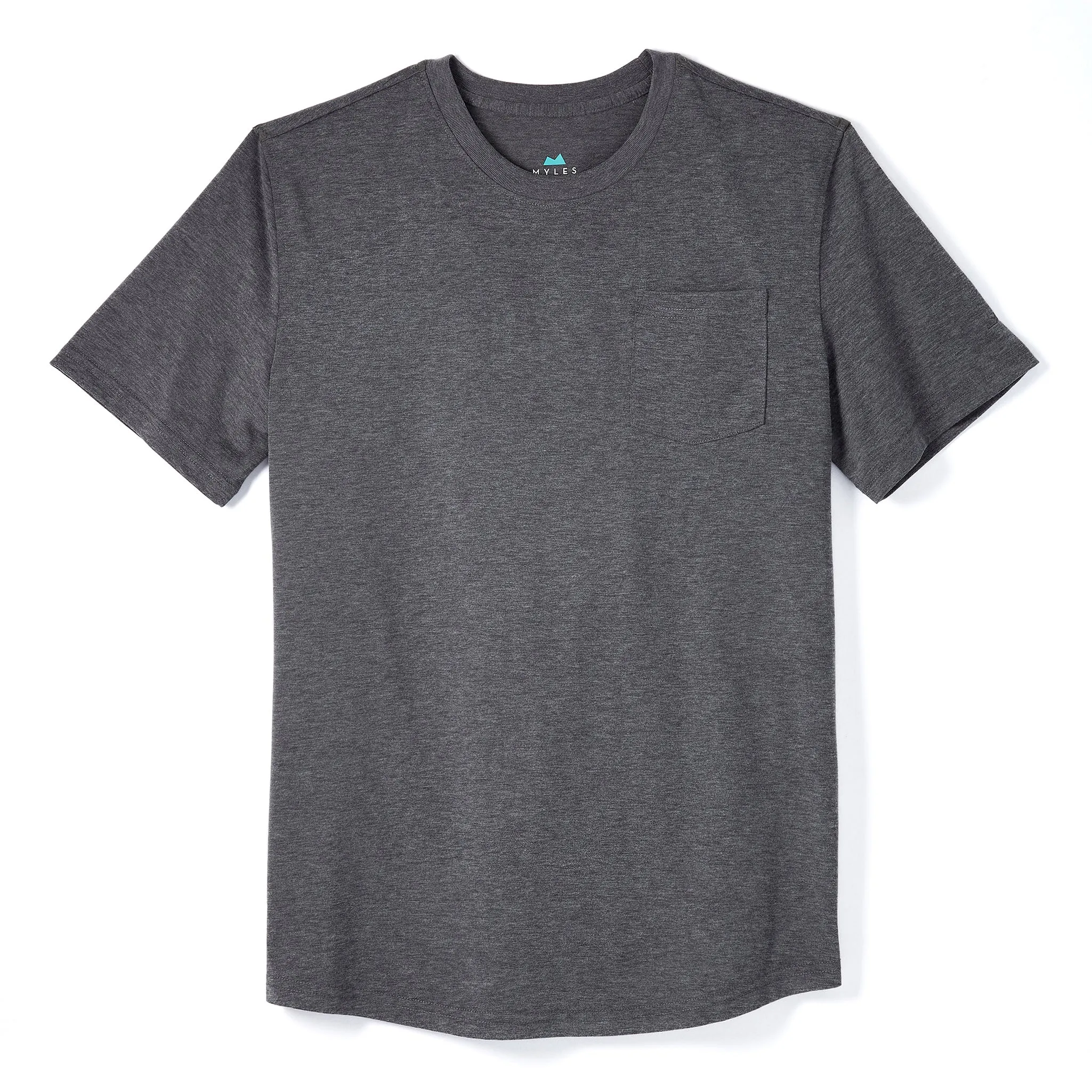 Everyday Tee with Pocket in Heather Black
