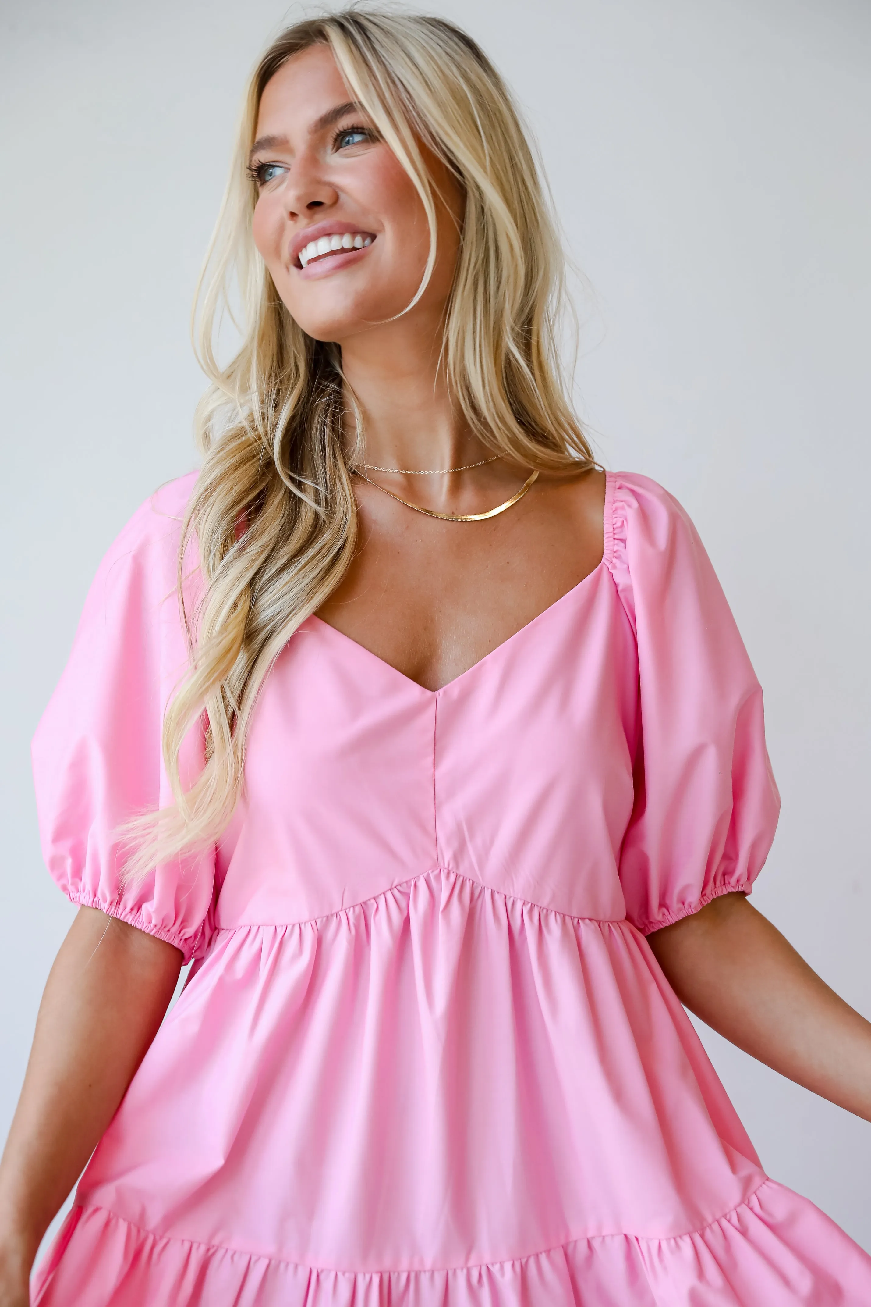 FINAL SALE - Pristine Presence Pink Tiered Maxi Dress