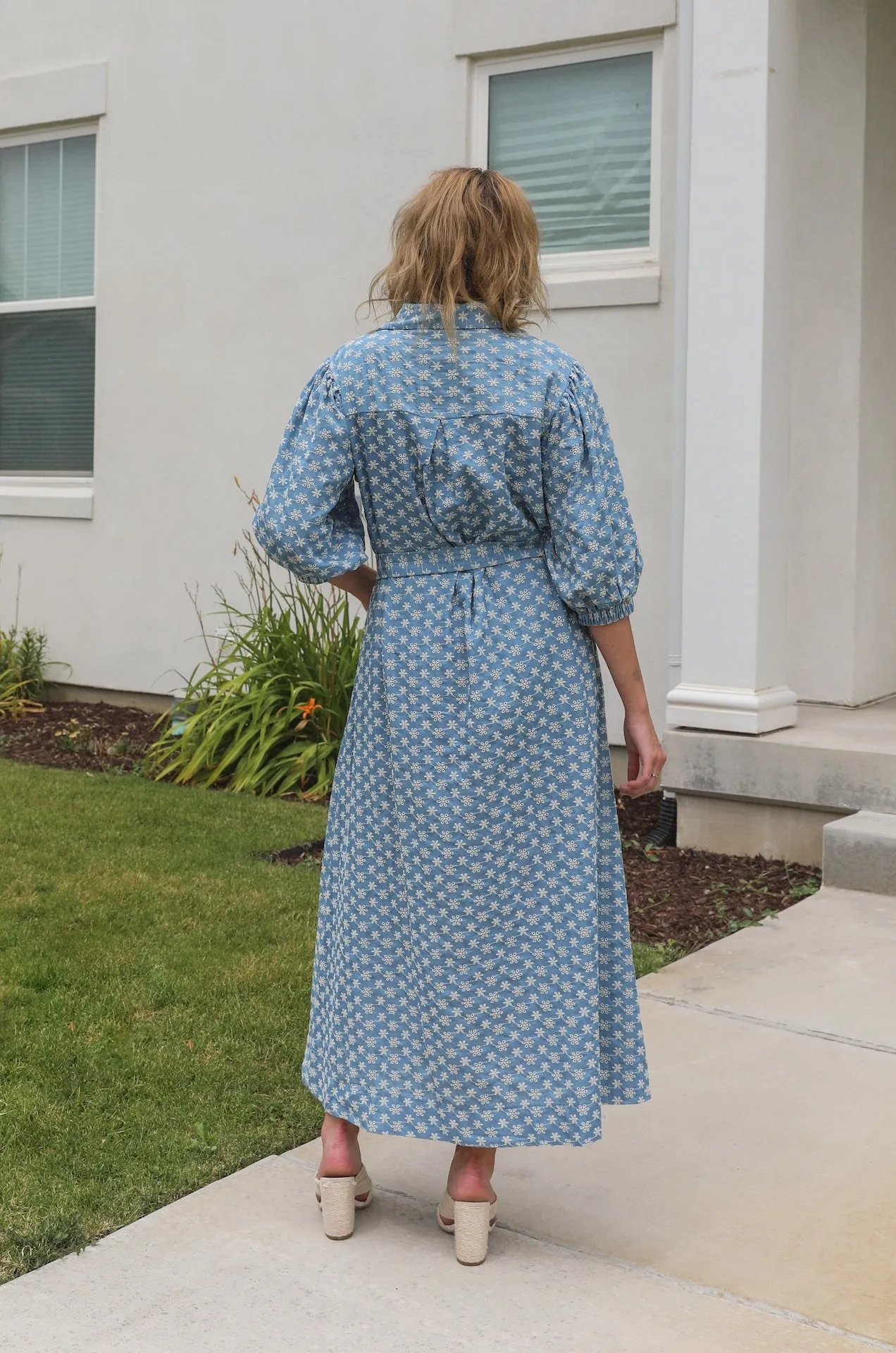 Floral Embroidered Midi Dress