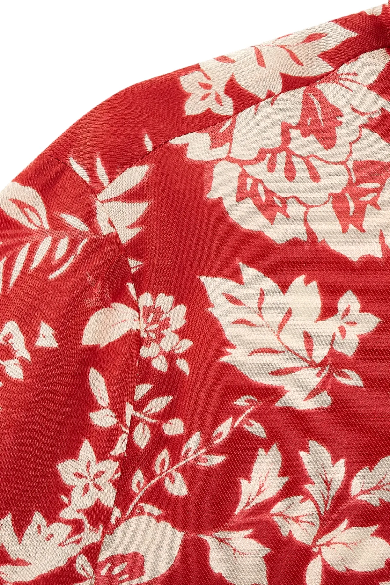 Floral Printed Shirt Collar 
Blouse