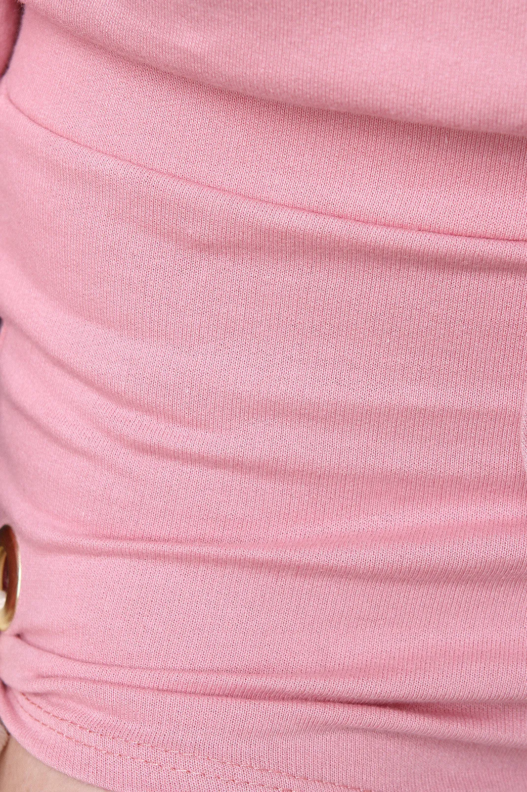 French Terry Knit Side Eyelet Tie Shorts