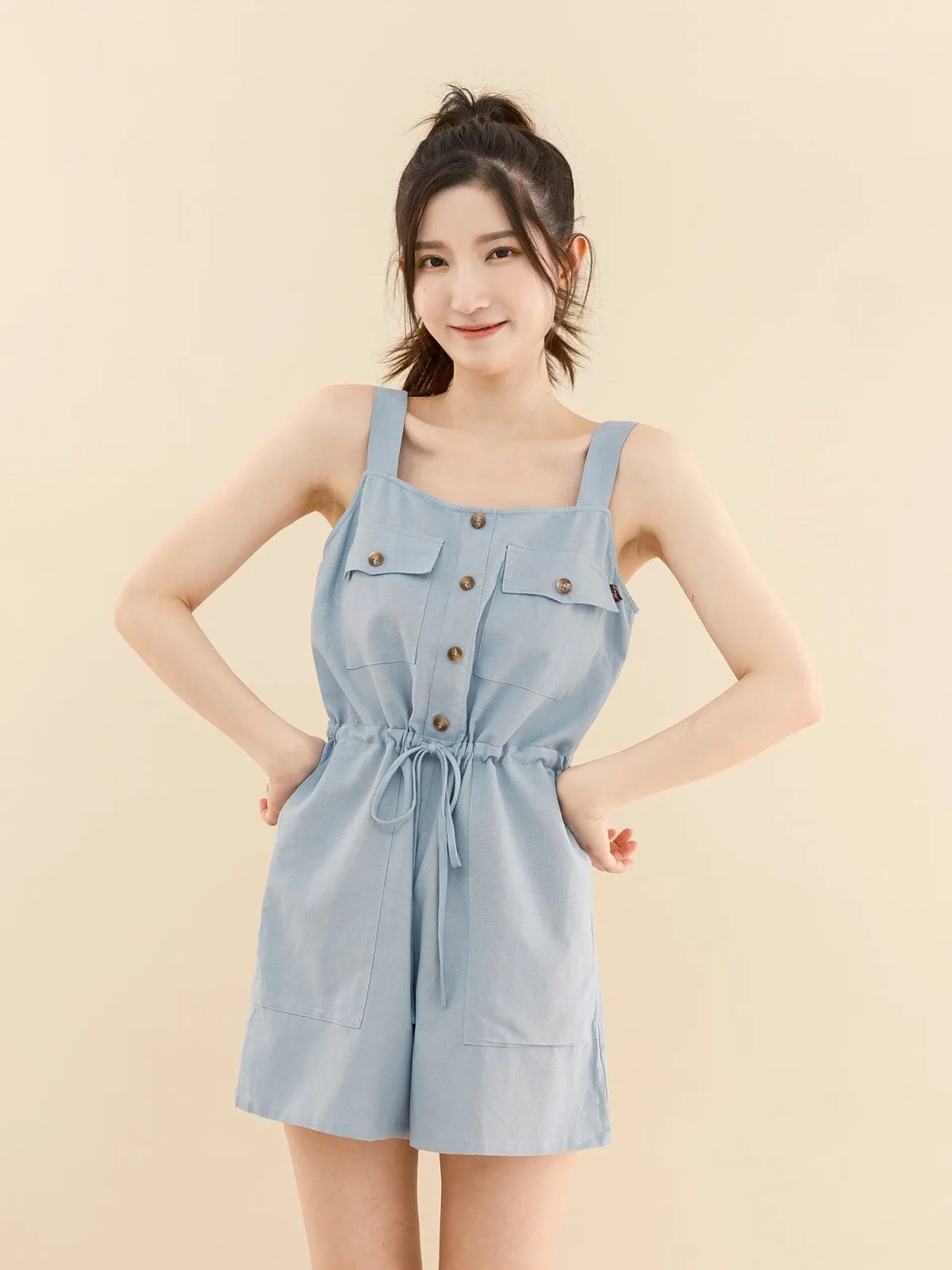 Freya 綁腰吊帶連身褲*