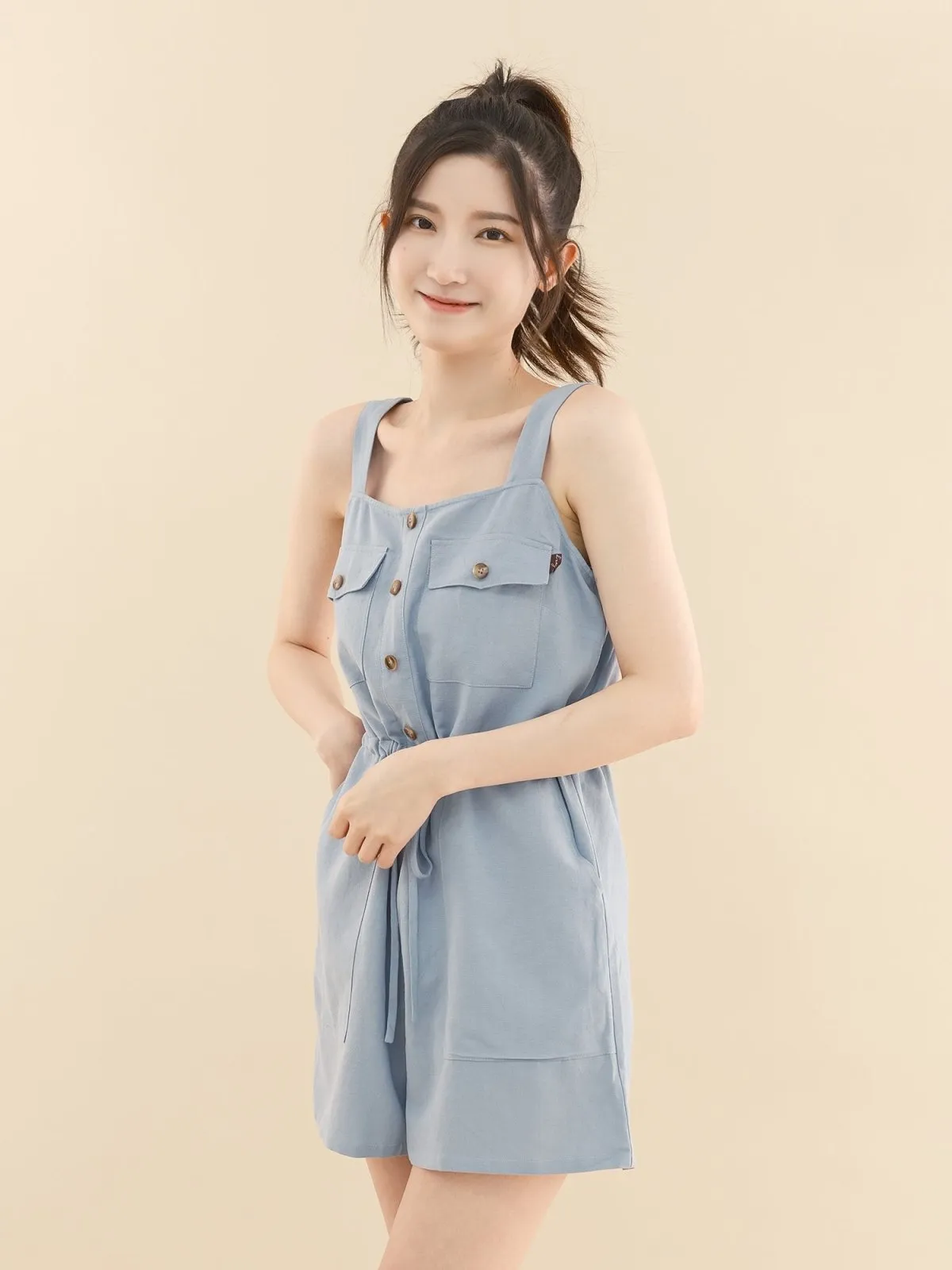 Freya 綁腰吊帶連身褲*