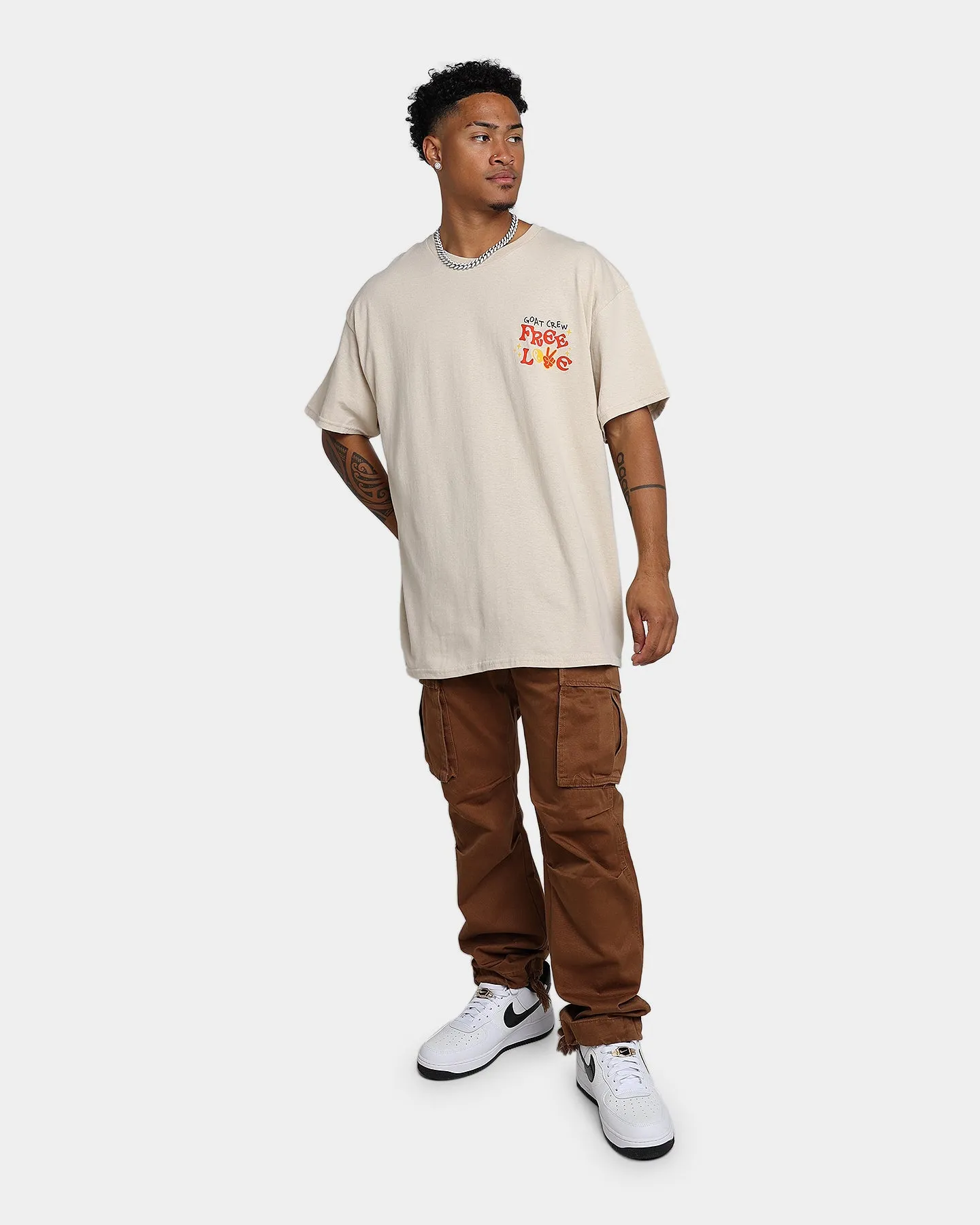Goat Crew Free Love T-Shirt Stone