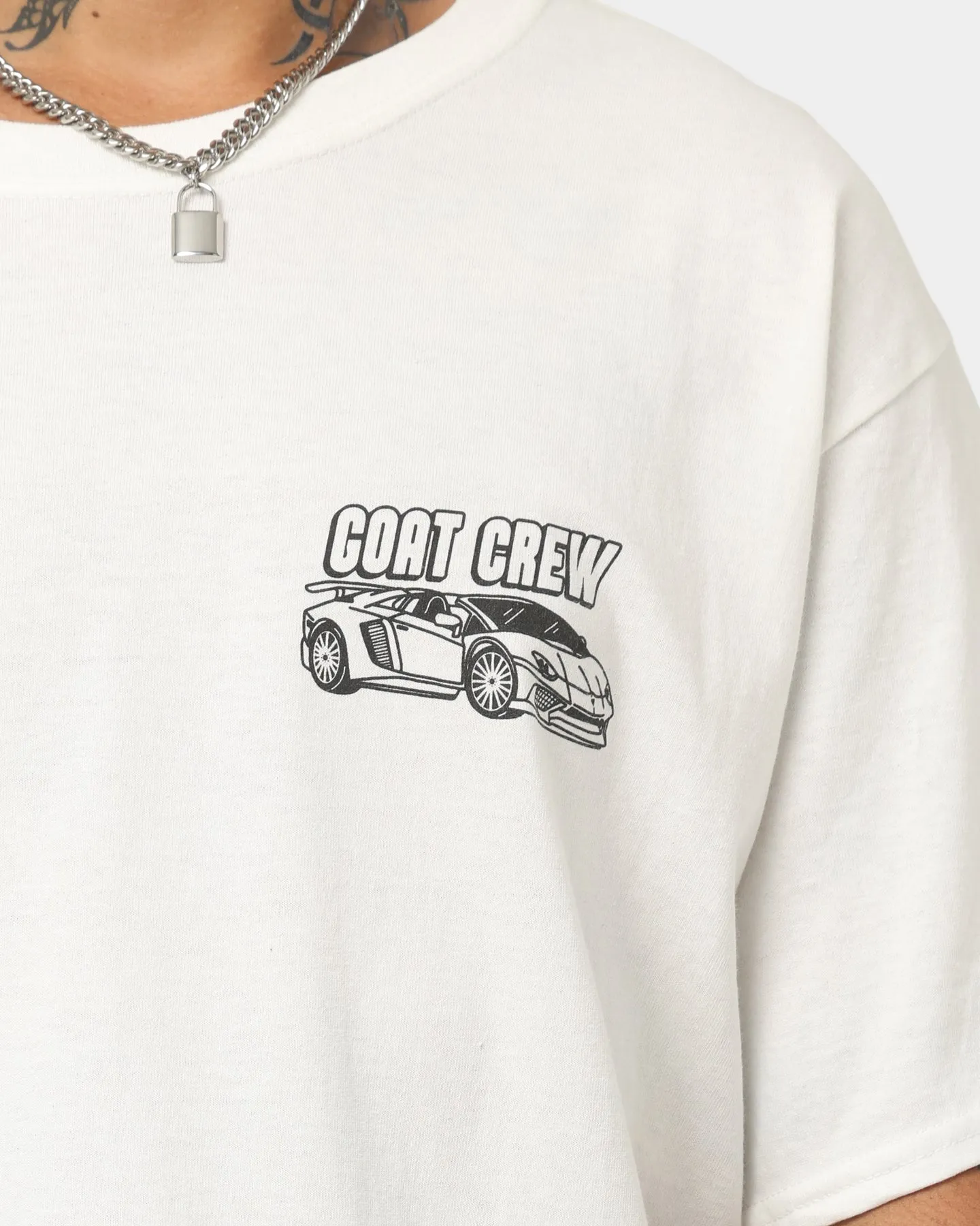 Goat Crew Race Car T-Shirt White