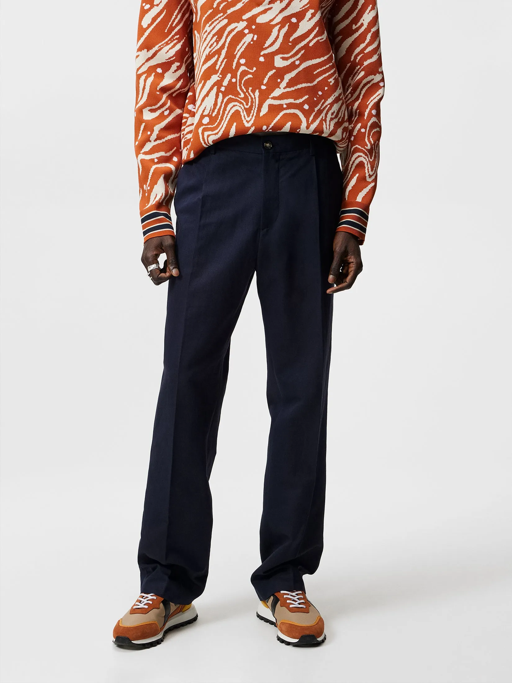 Haij Cotton Linen Pants / JL Navy