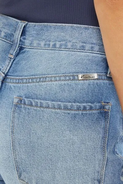 Hazel Blues® |  Kancan High Waist Chewed Up Straight Mom Jeans