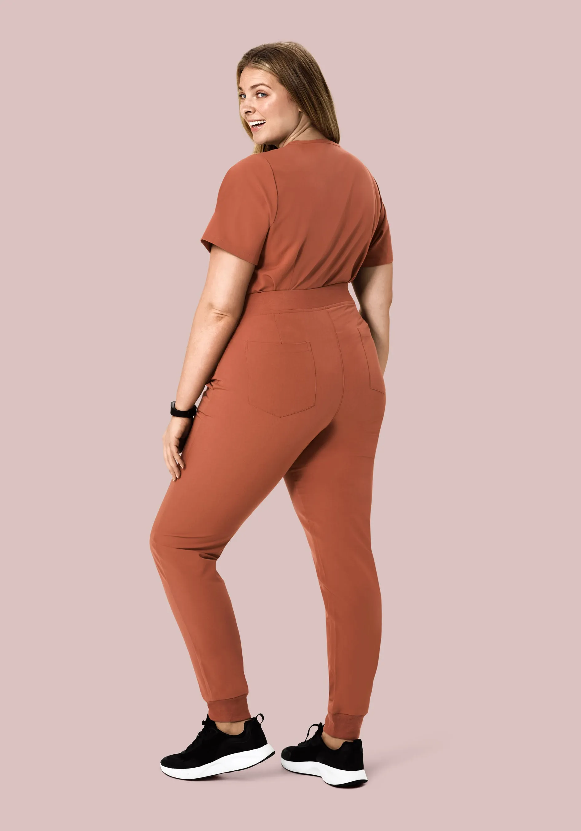 High Waisted Joggers Chestnut
