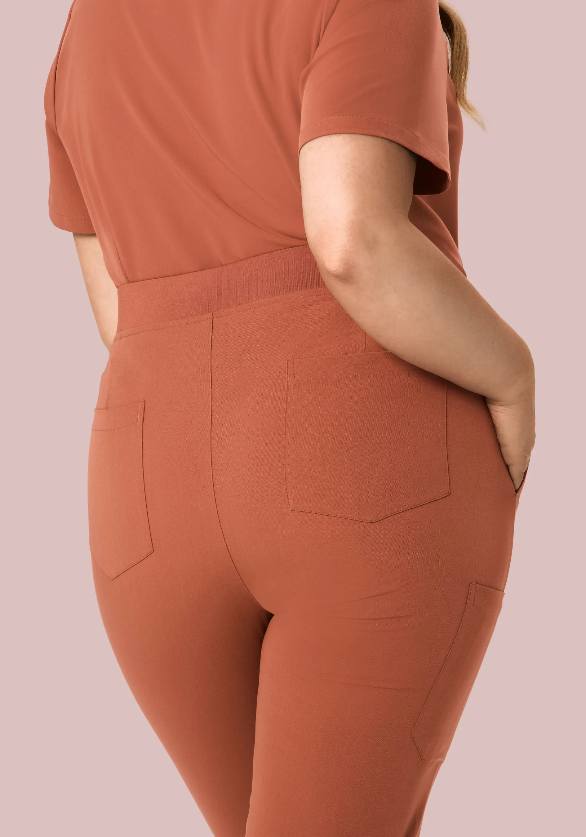High Waisted Joggers Chestnut