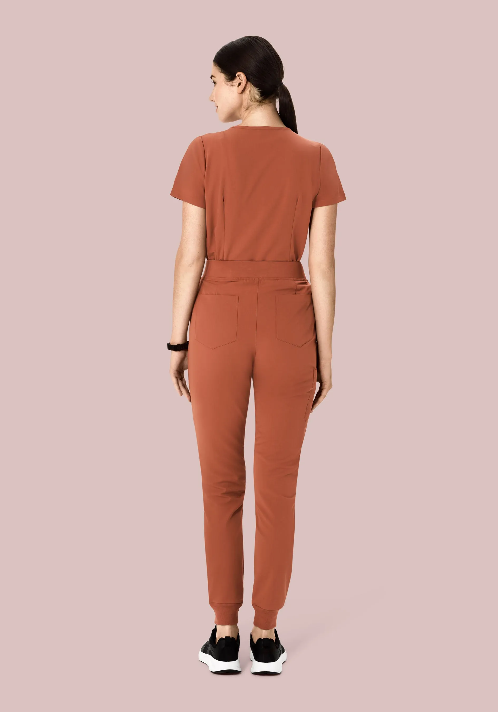 High Waisted Joggers Chestnut
