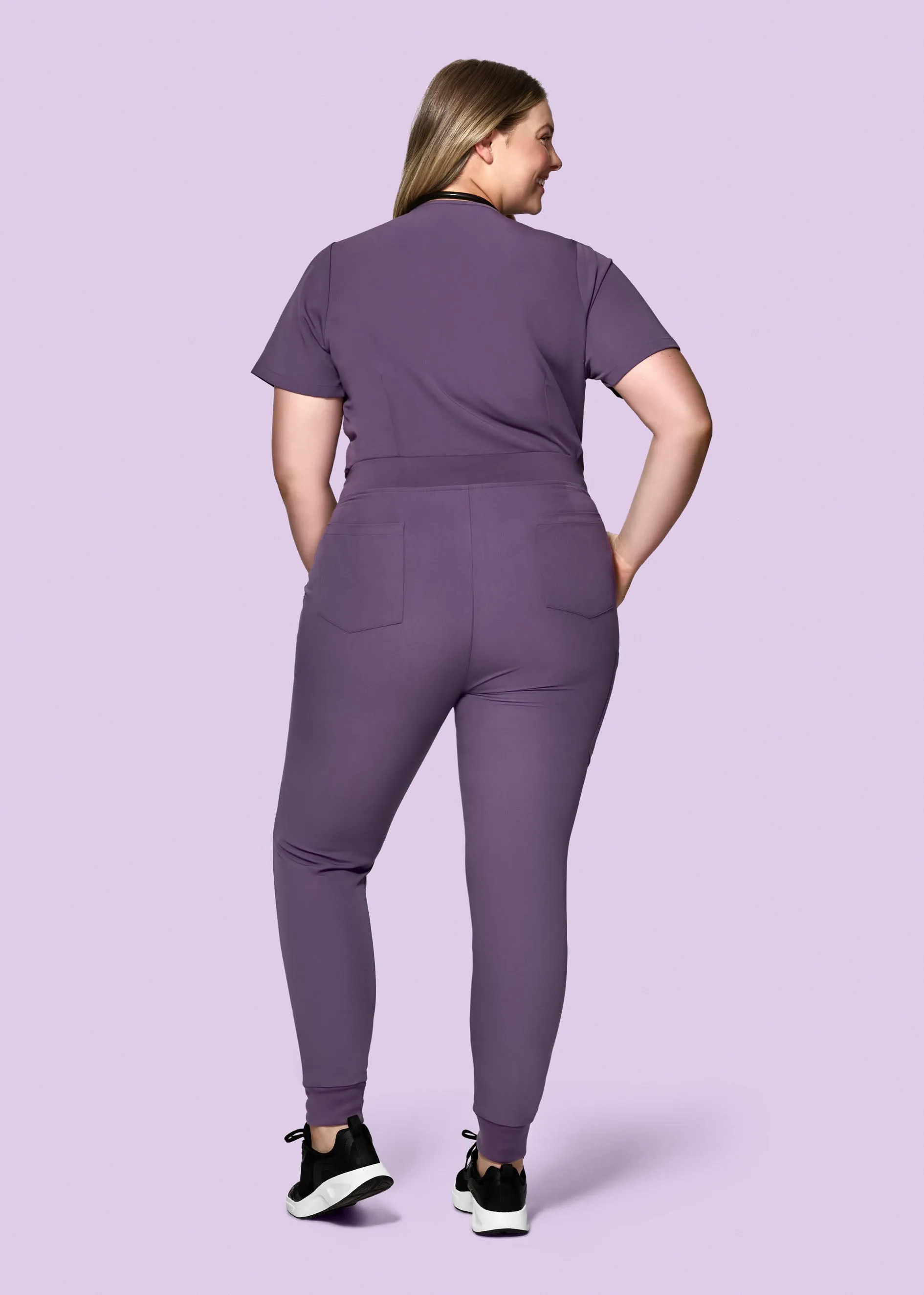High Waisted Joggers Dewberry