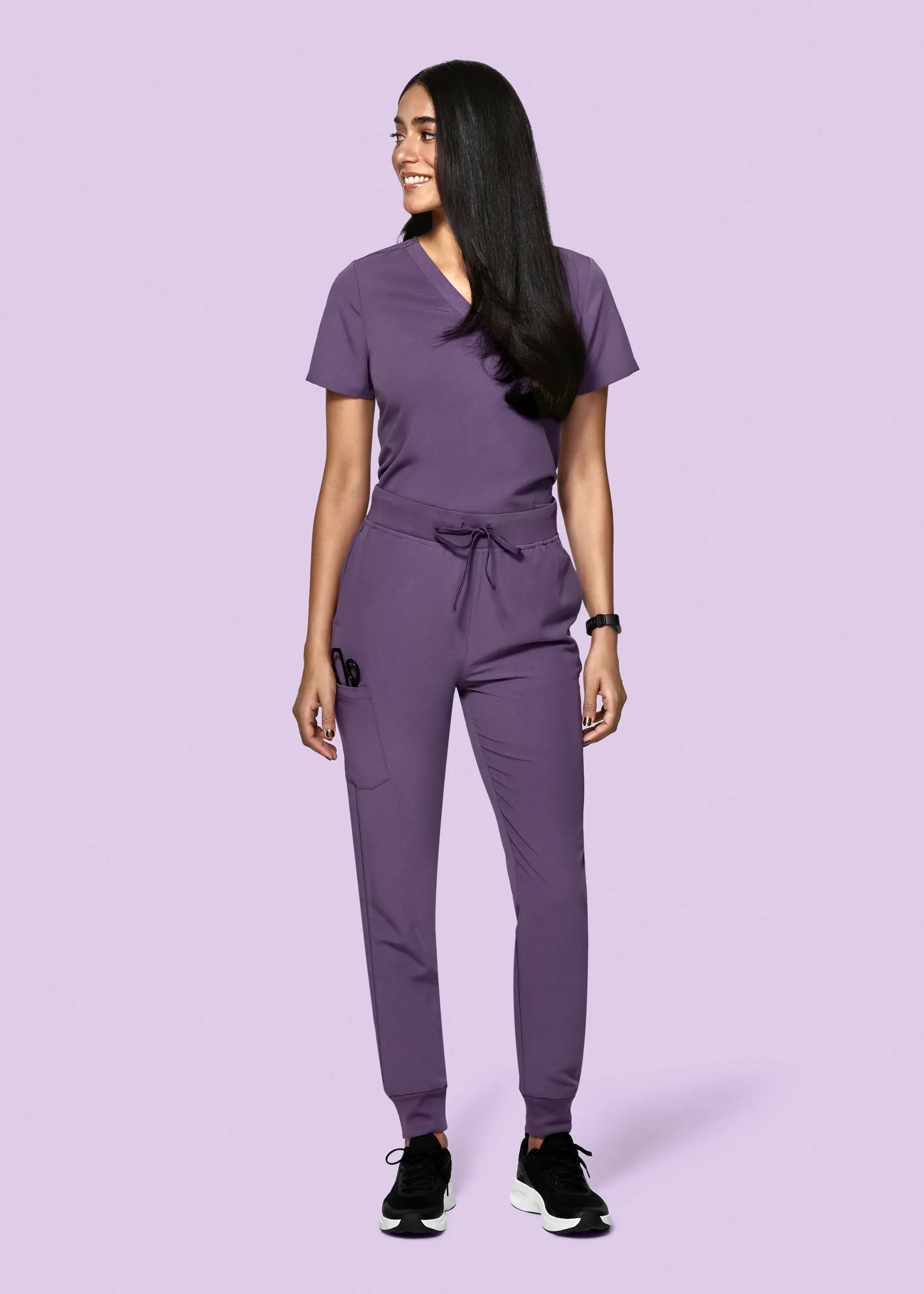 High Waisted Joggers Dewberry