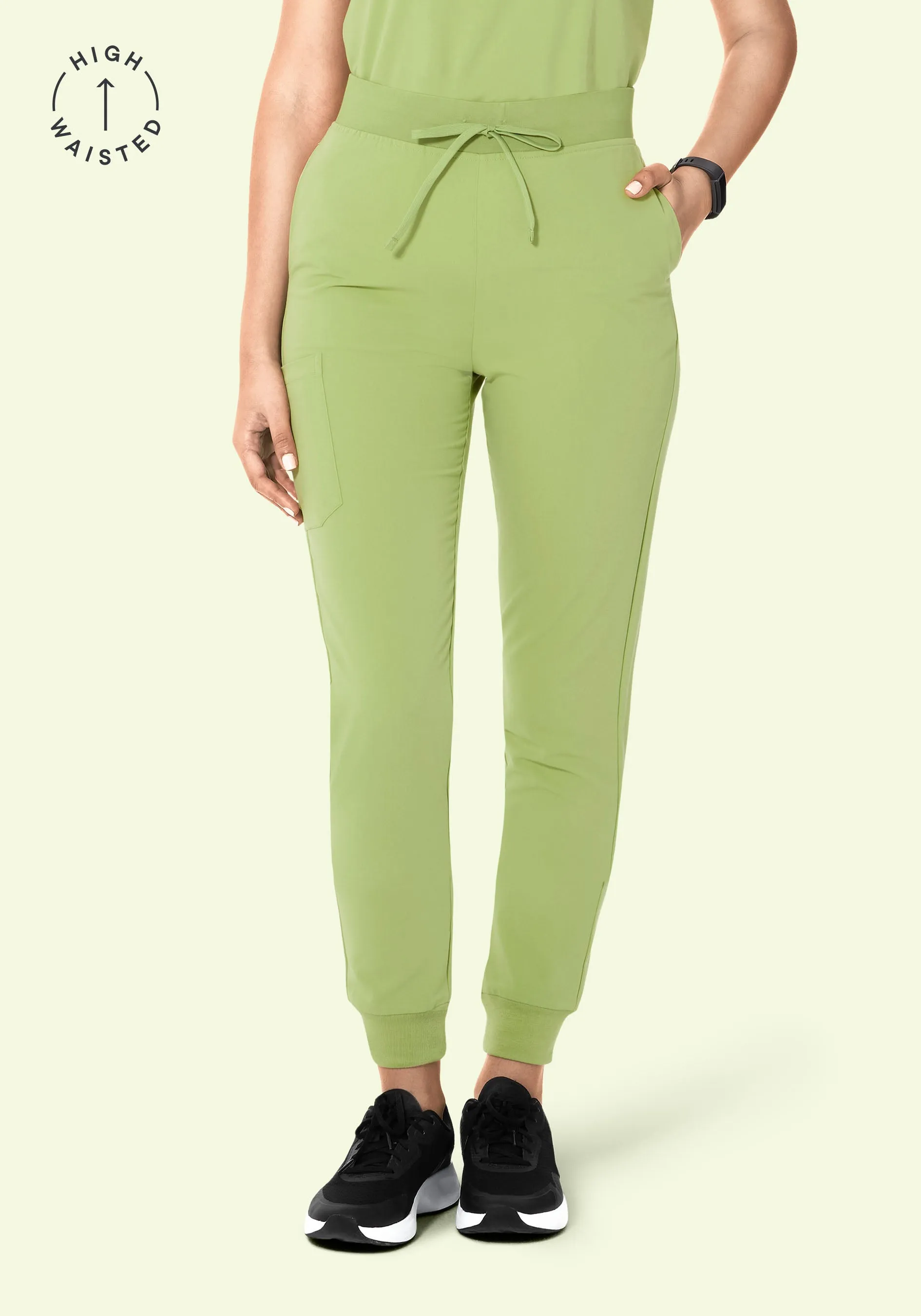 High Waisted Joggers Fern