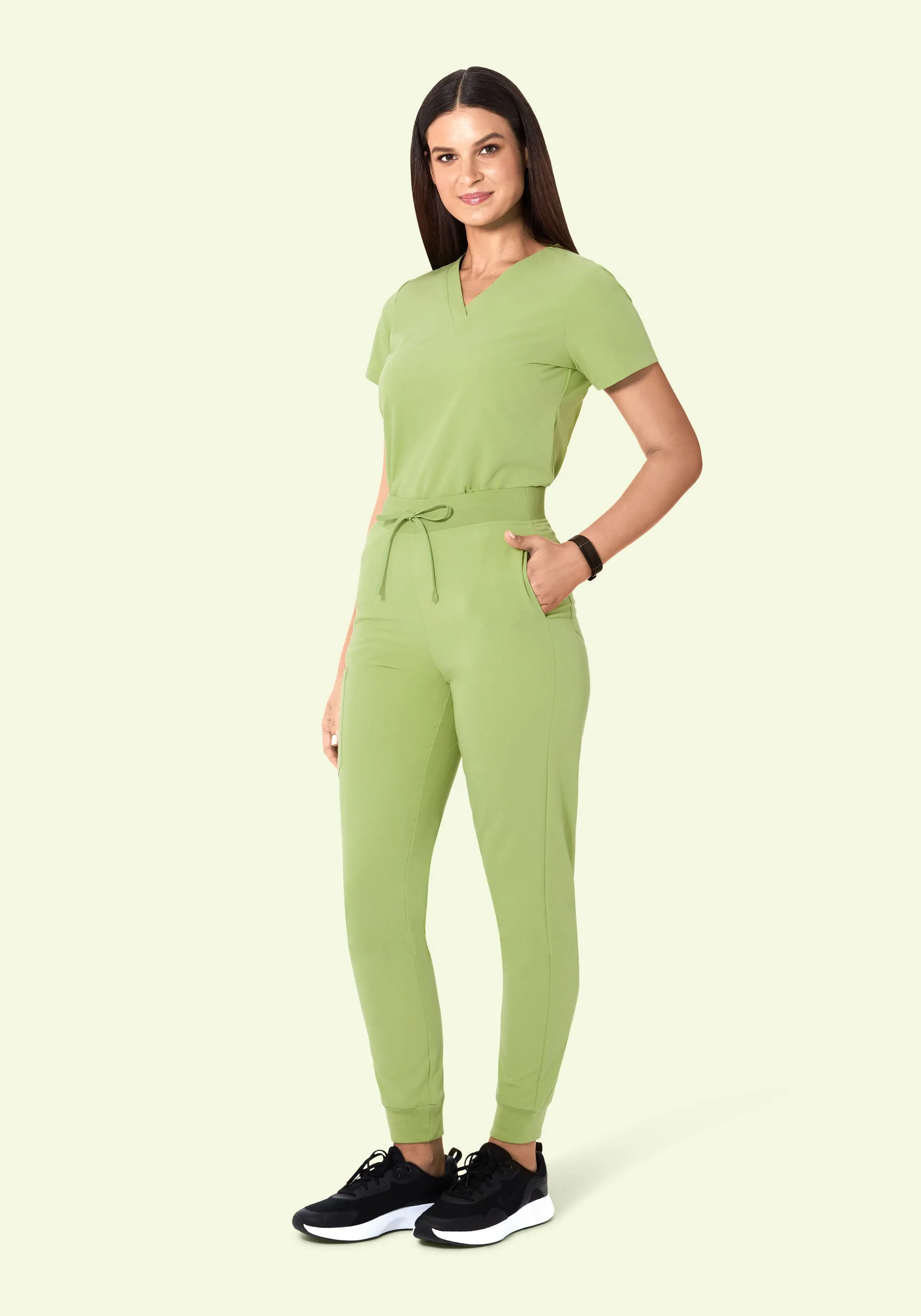 High Waisted Joggers Fern