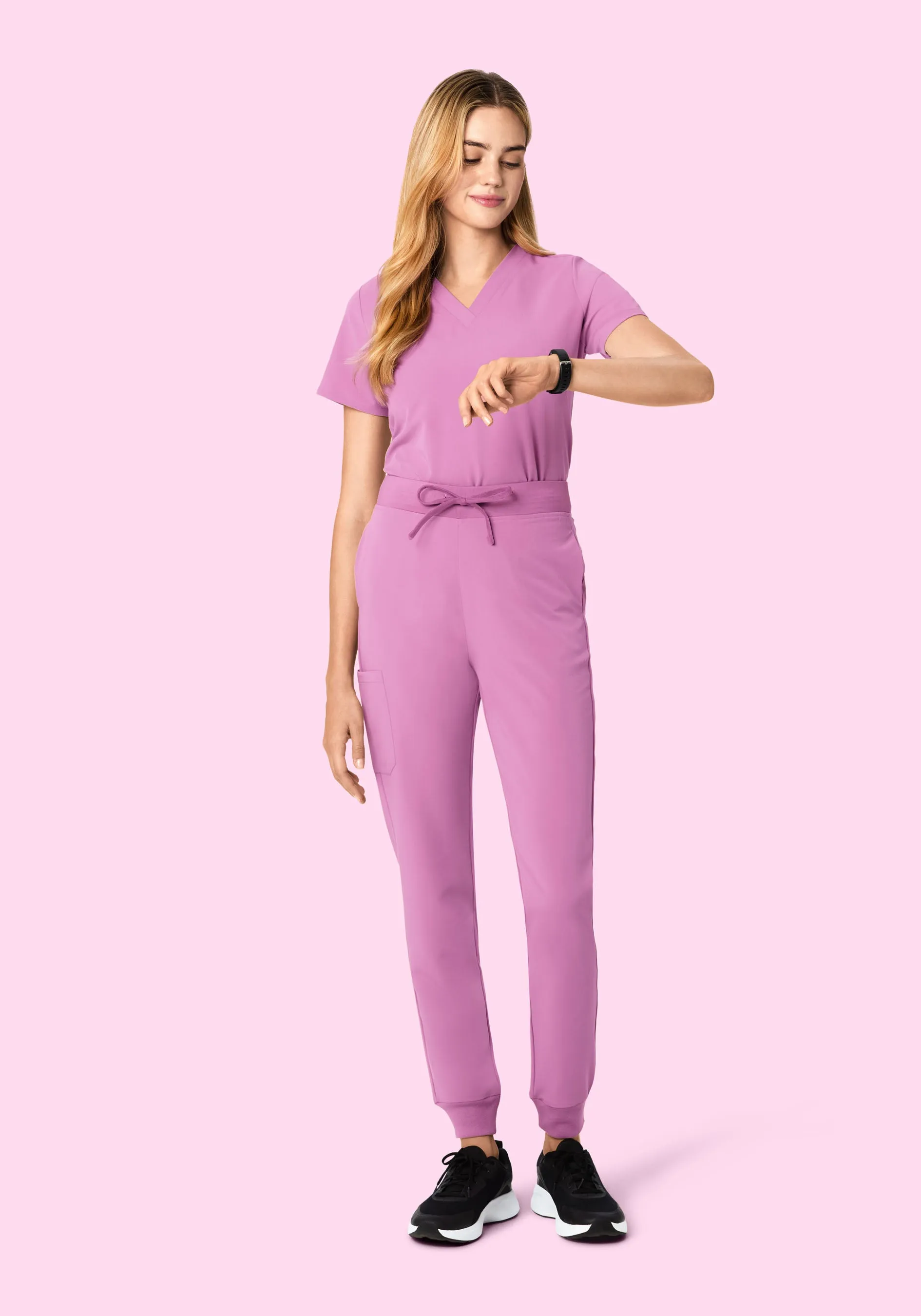 High Waisted Joggers Mulberry