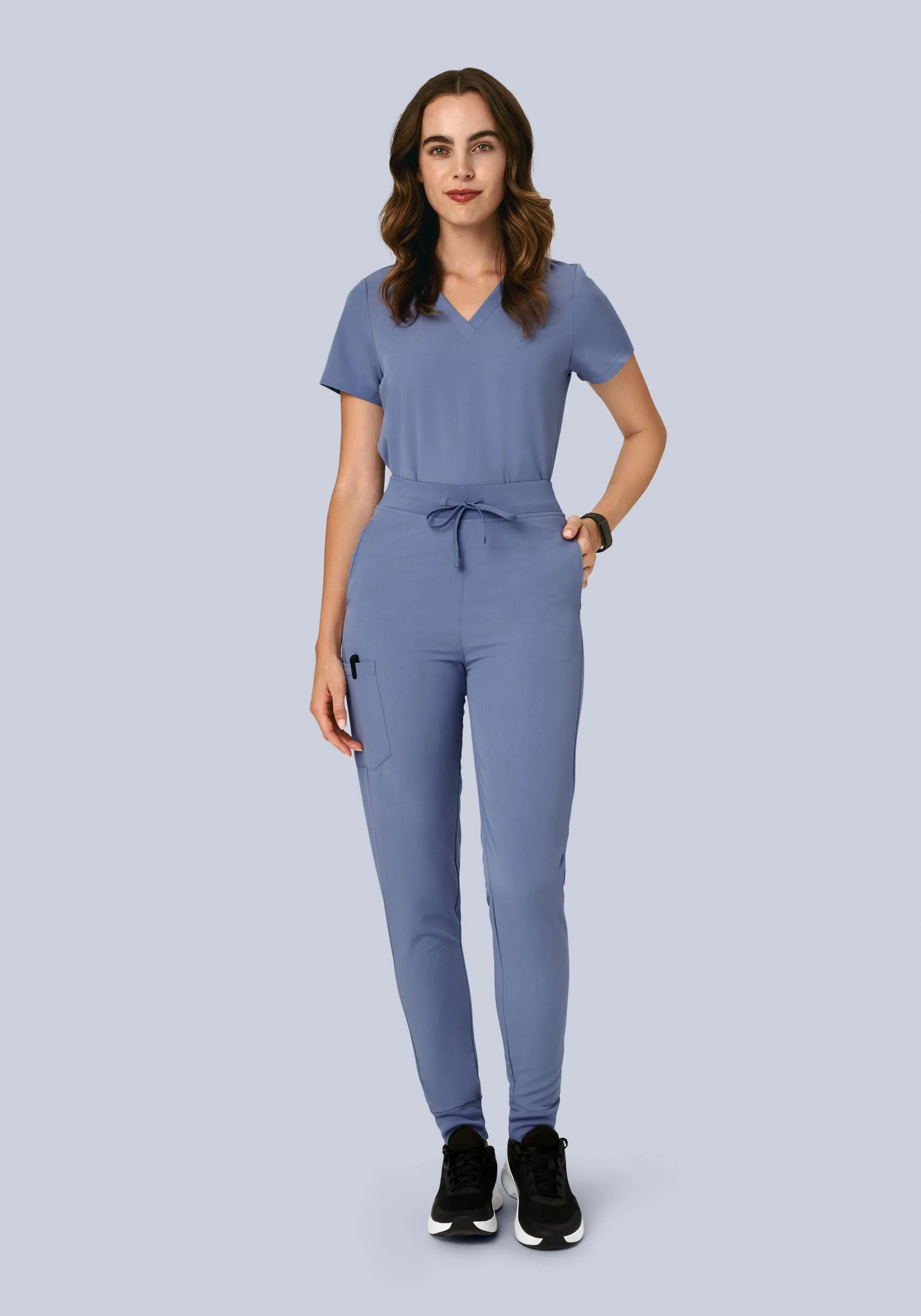 High Waisted Joggers Periwinkle