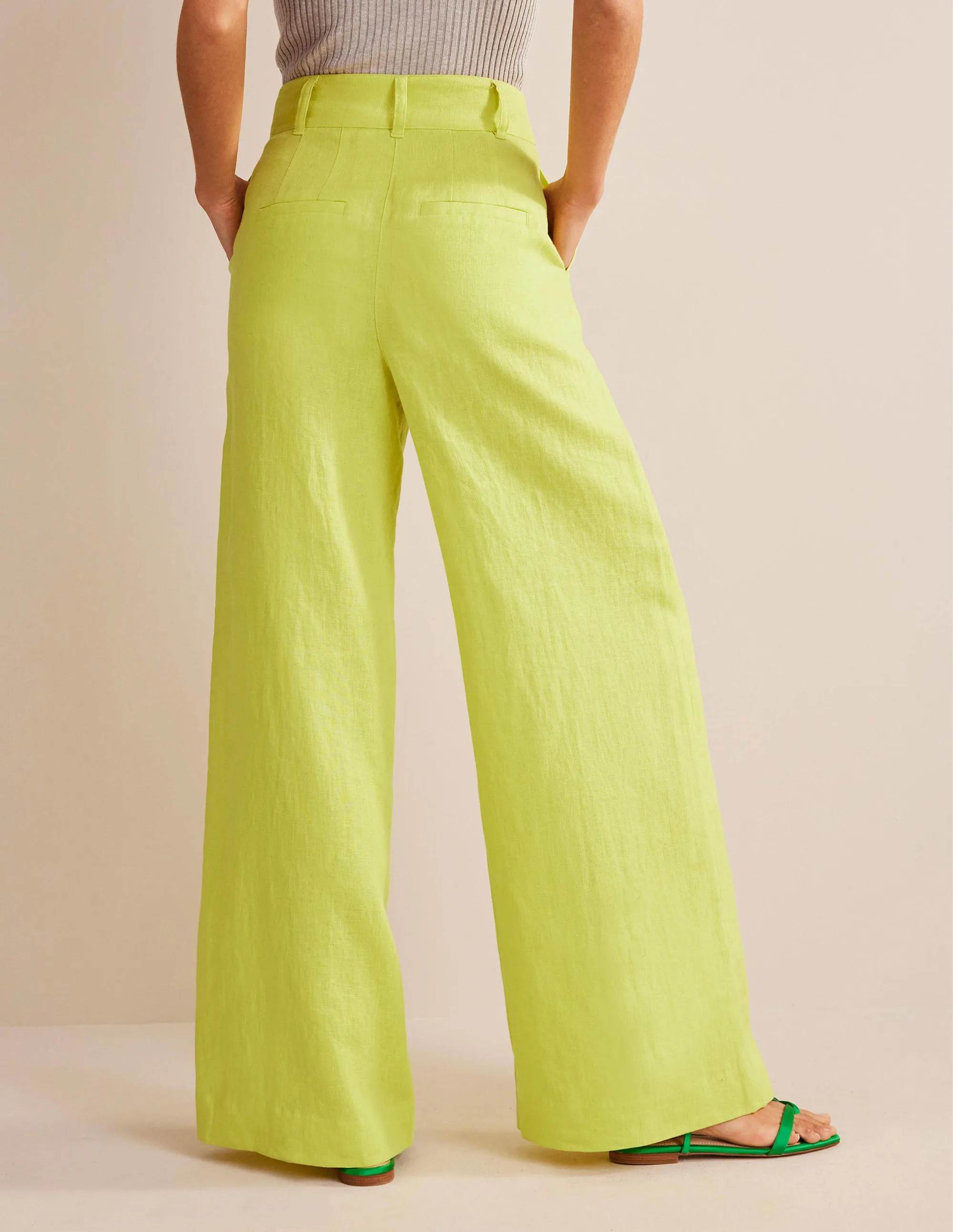 Highbury Linen Trousers-CItrus