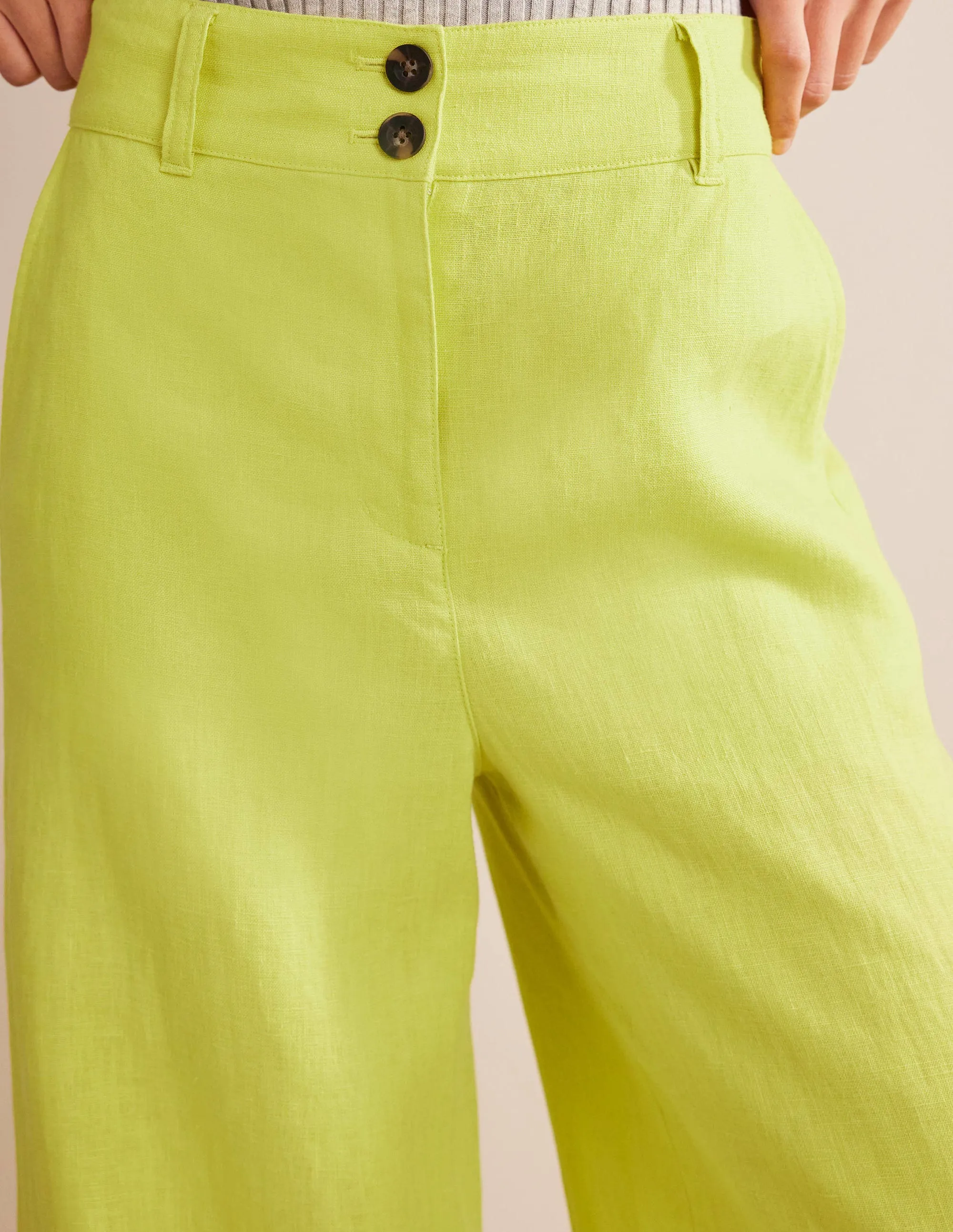 Highbury Linen Trousers-CItrus