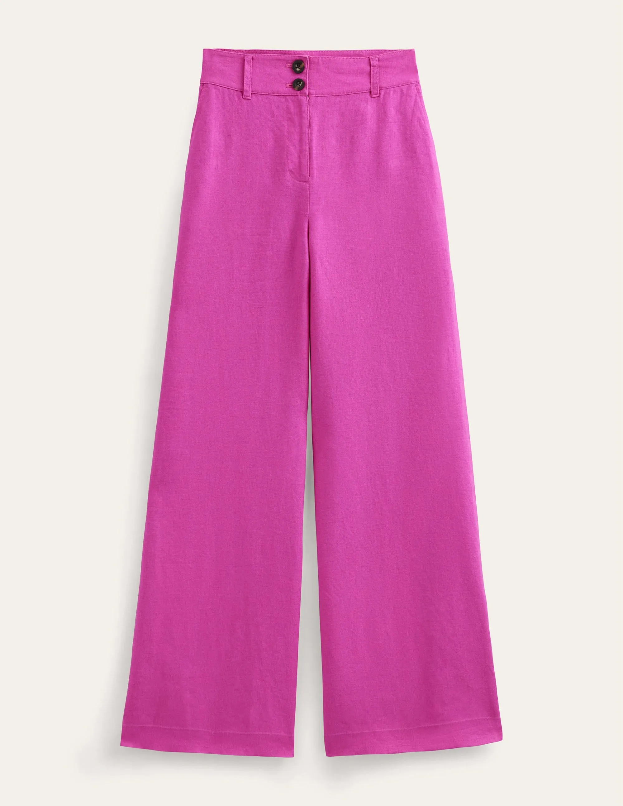 Highbury Linen Trousers-Rose Violet