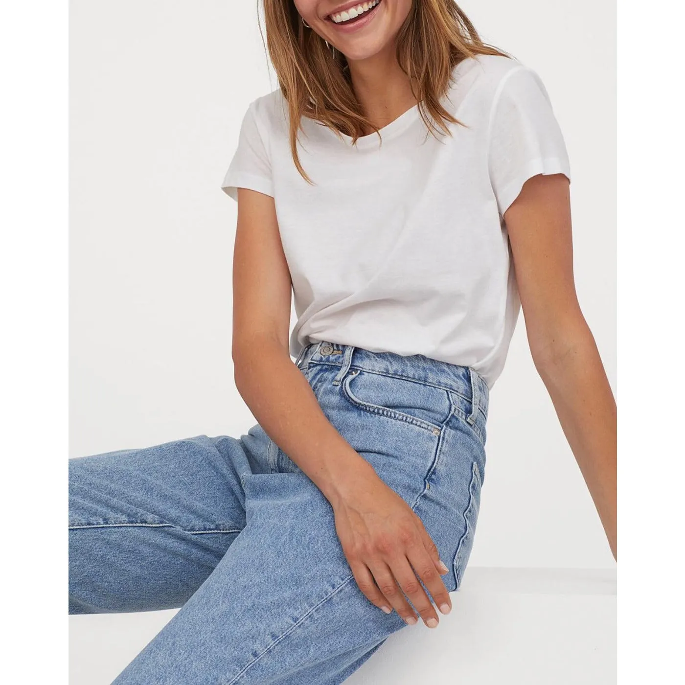 HM Light Mom High Jeans
