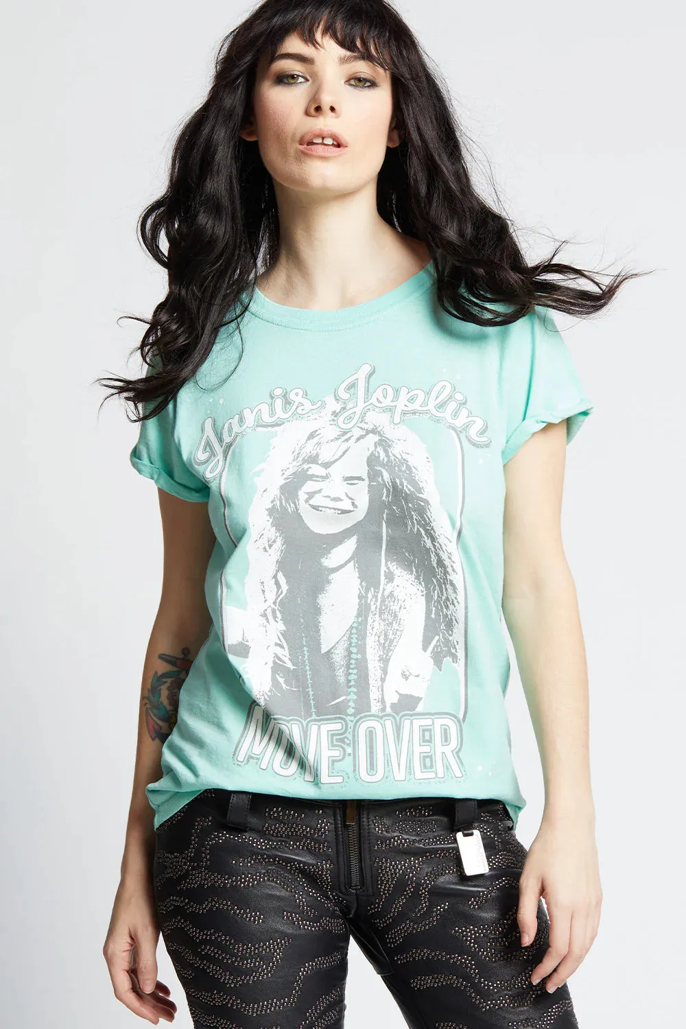 Janis Joplin Move Over Tee - Mint