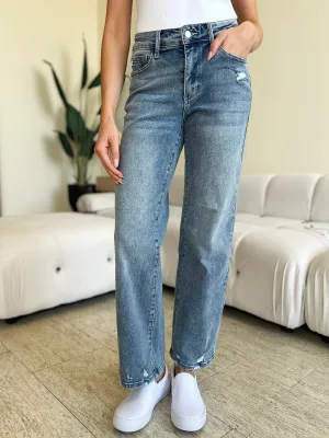 Judy Blue-High Waist Distressed Jeans. Inseam 29"