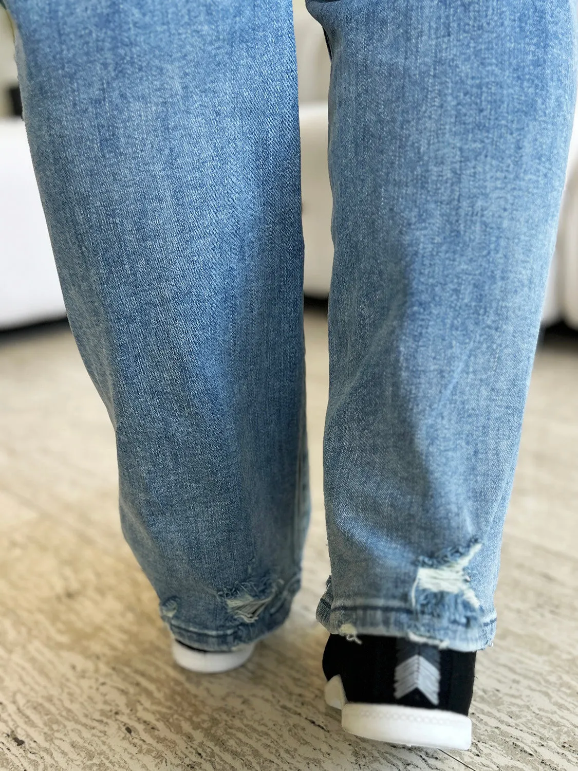 Judy Blue-High Waist Distressed Jeans. Inseam 29"