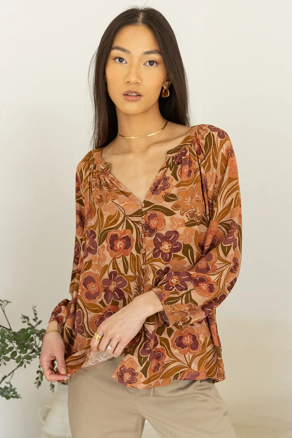 Kylie Floral Top - FINAL SALE