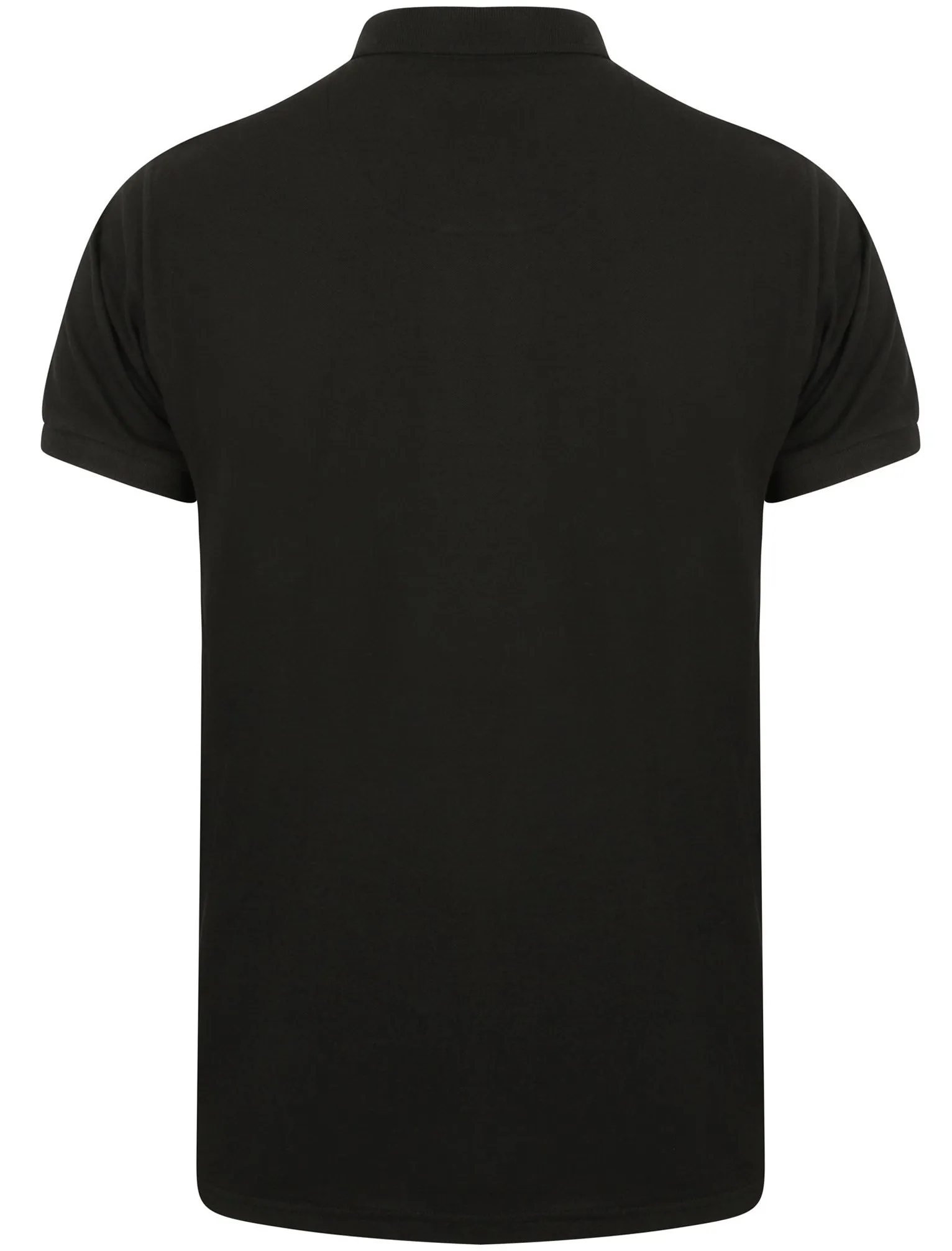 Lax Cotton Pique Polo Shirt In Black - Le Shark