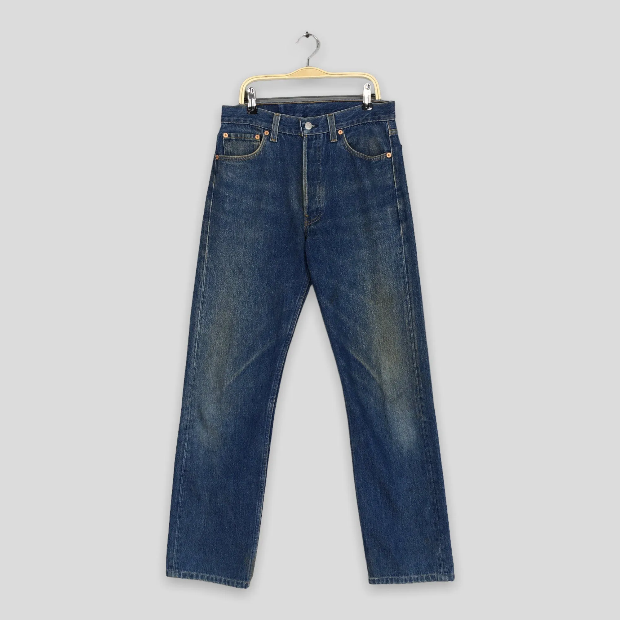Levi's 501 Faded Blue Stonewash Jeans Size 28x30
