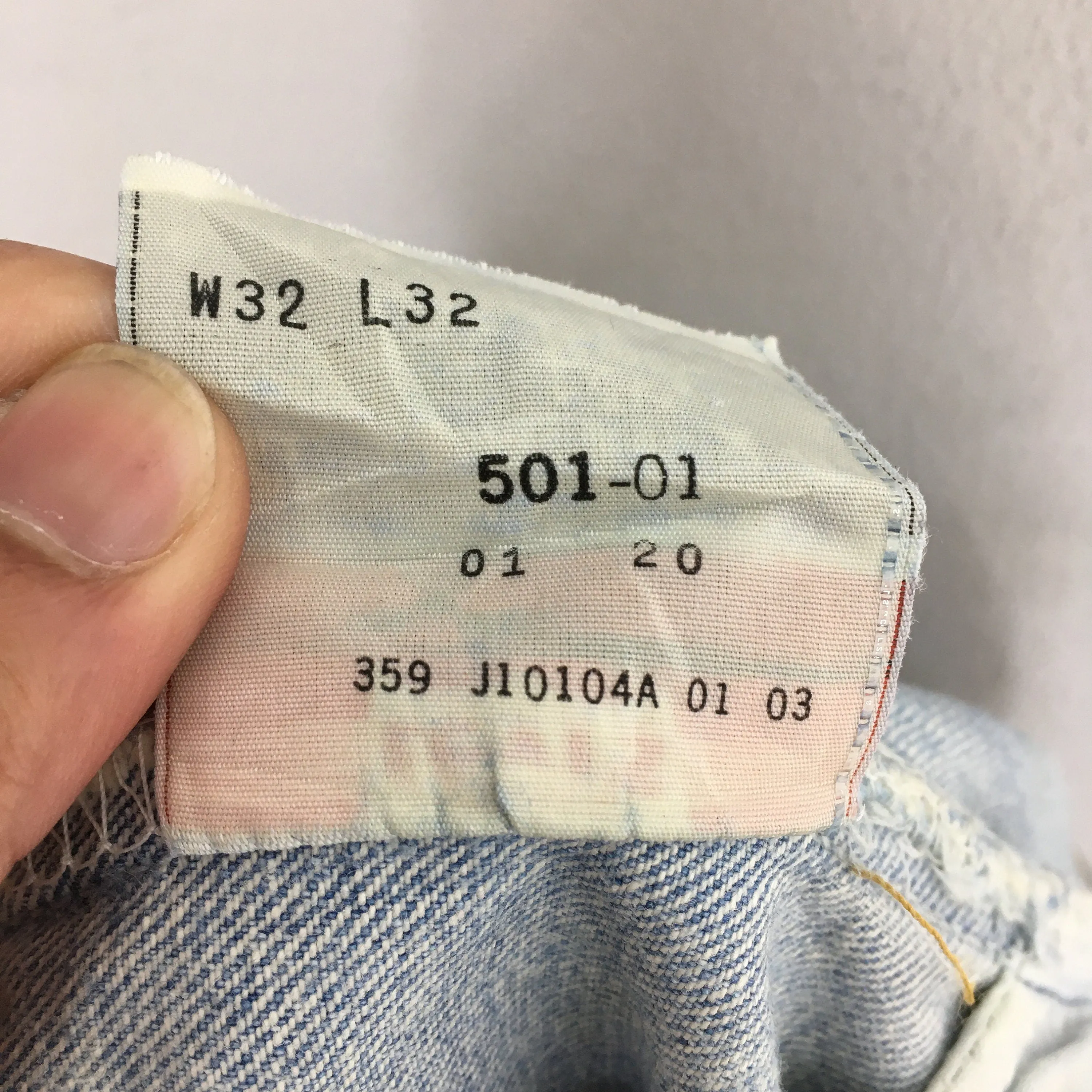 Levi's 501 Faded Dirty Blue Jeans Size 32x27.5