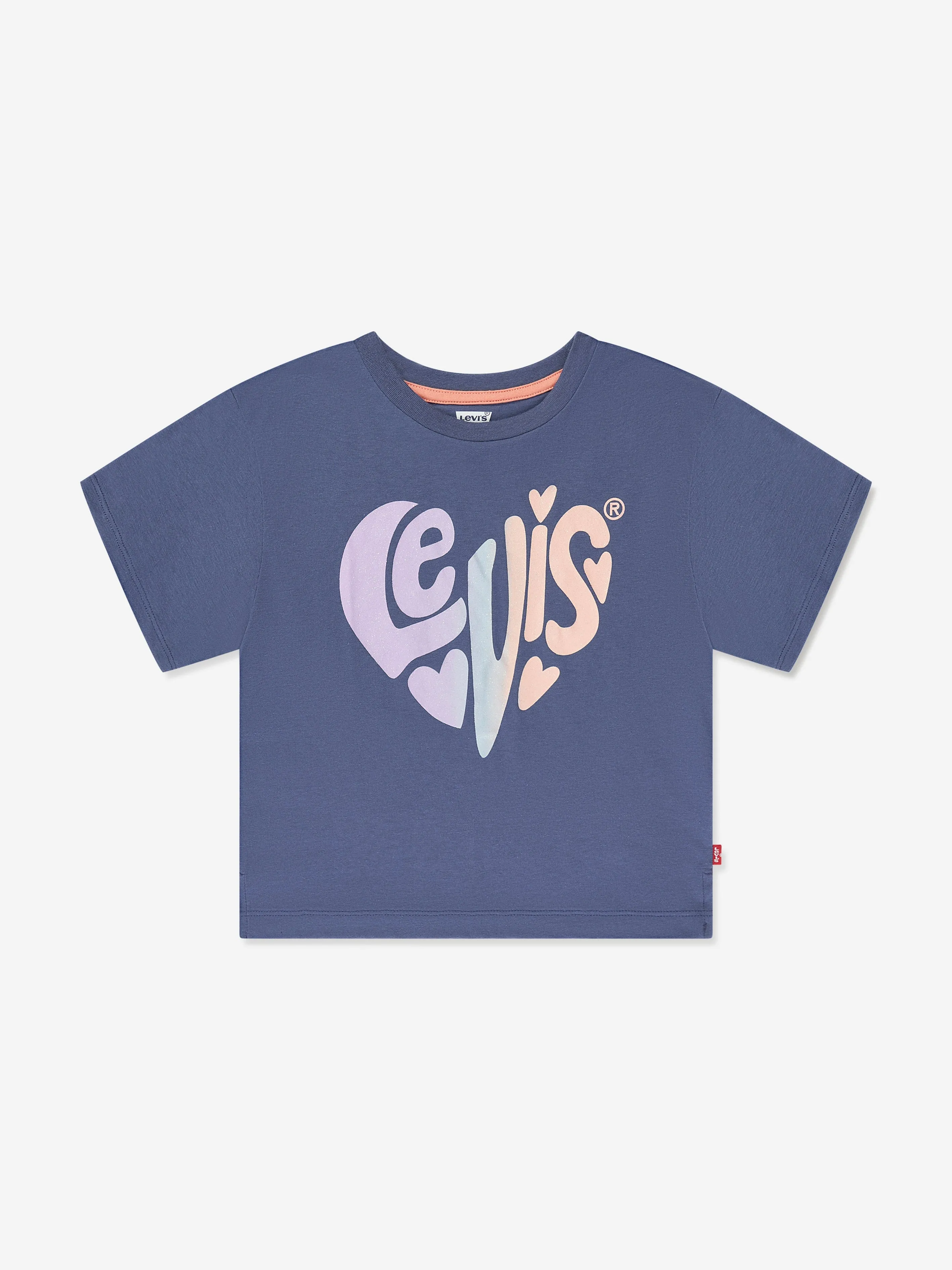 Levi's Girls Heart Oversized T-Shirt in Blue