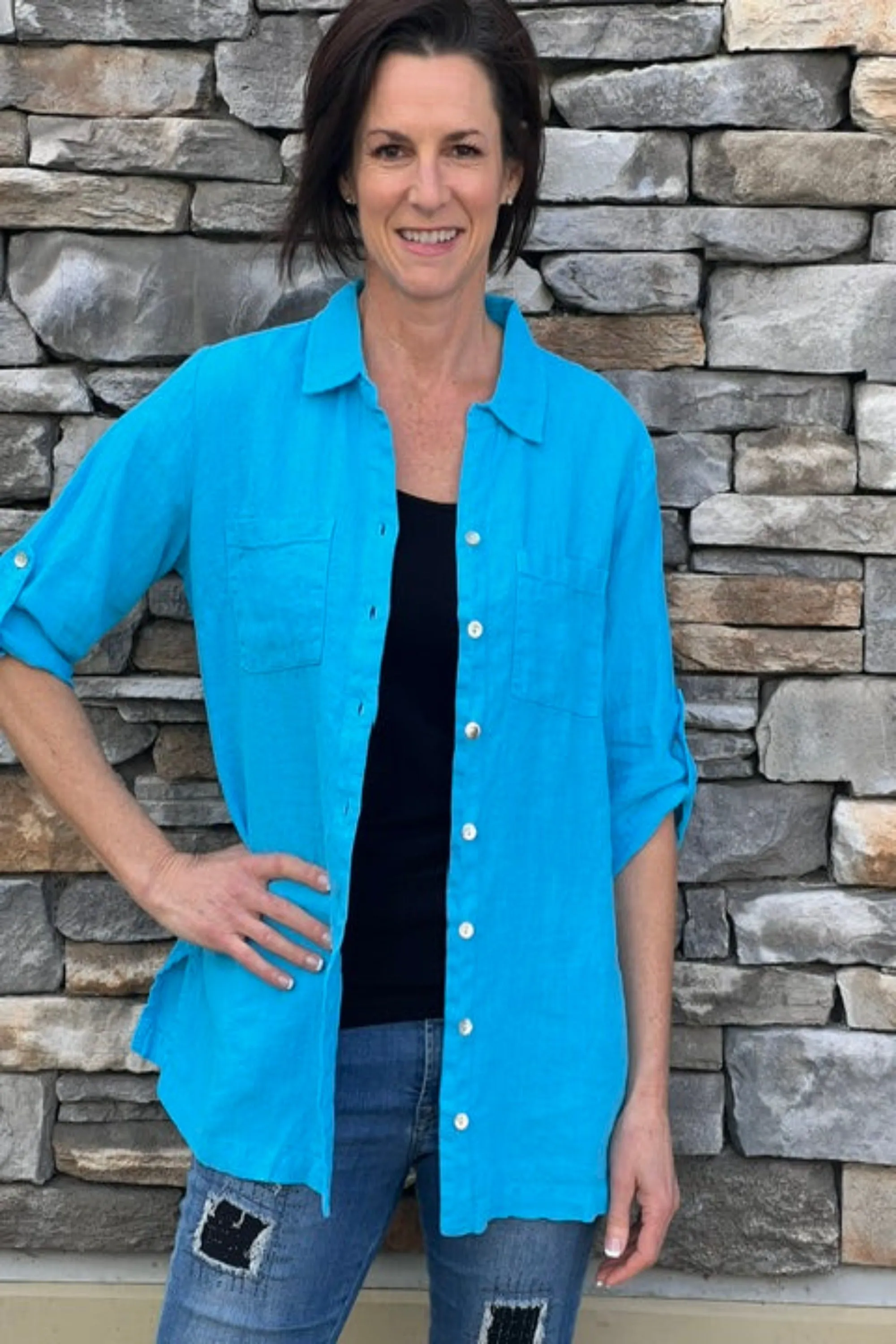 LINEN BLOUSE SHIRT