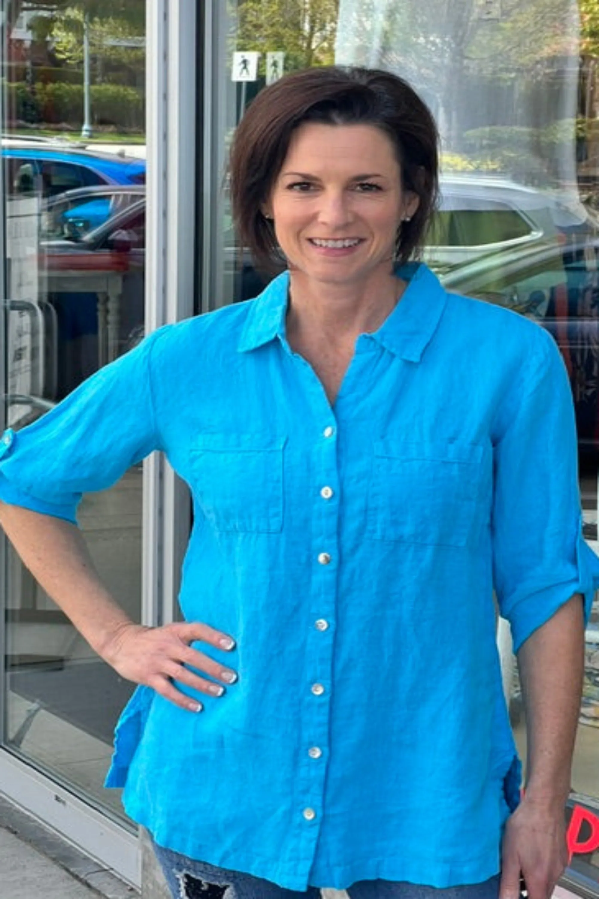 LINEN BLOUSE SHIRT