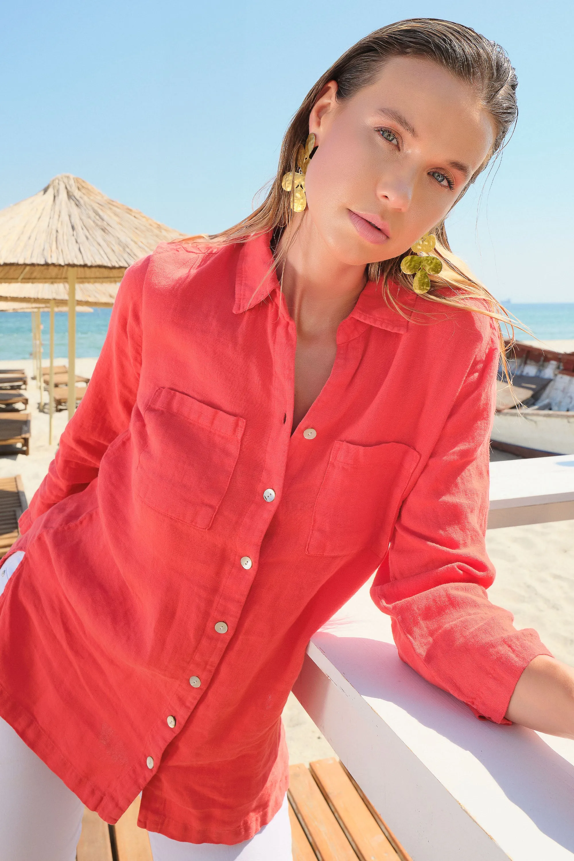 LINEN BLOUSE SHIRT