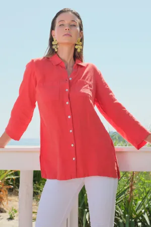 LINEN BLOUSE SHIRT